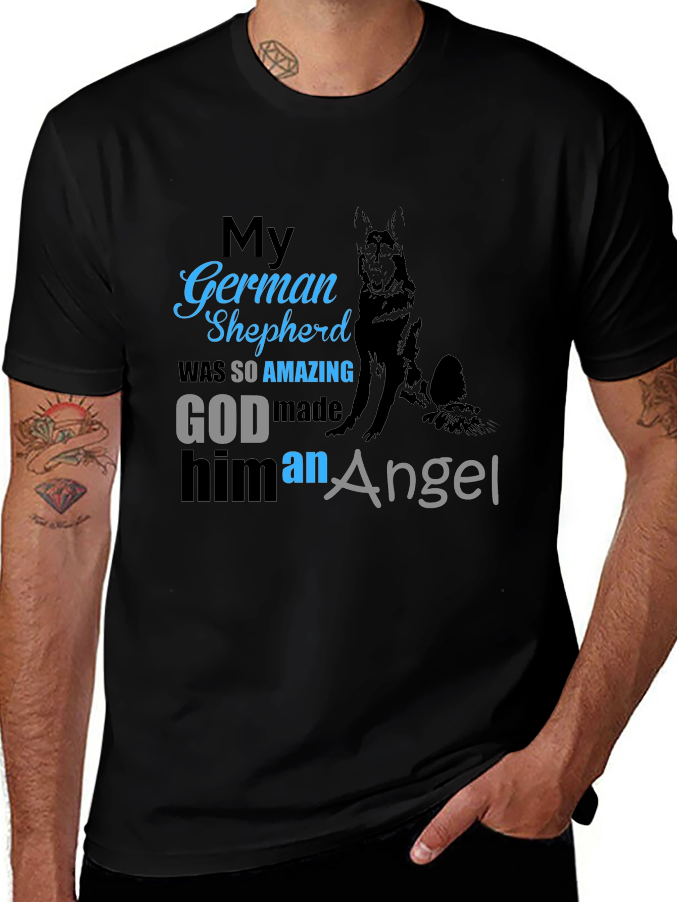 German Shepherd Angel T-Shirt - Dog Memorial Tee