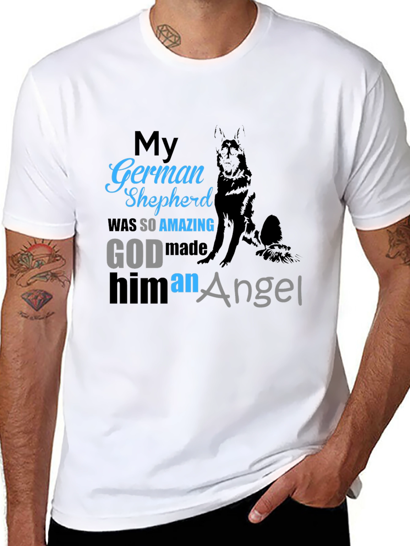 German Shepherd Angel T-Shirt - Dog Memorial Tee