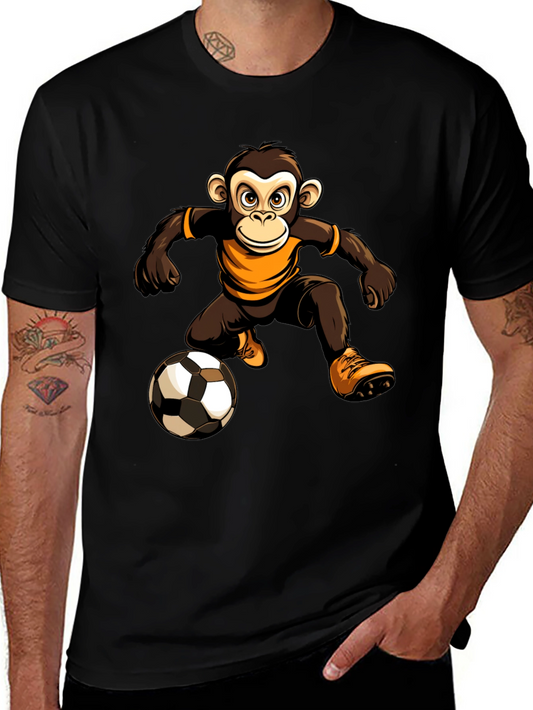 Monkey Soccer Player Graphic T-Shirt