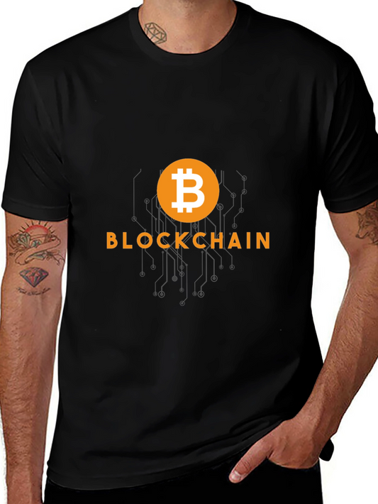 Blockchain Bitcoin Graphic Tee - Crypto T-Shirt