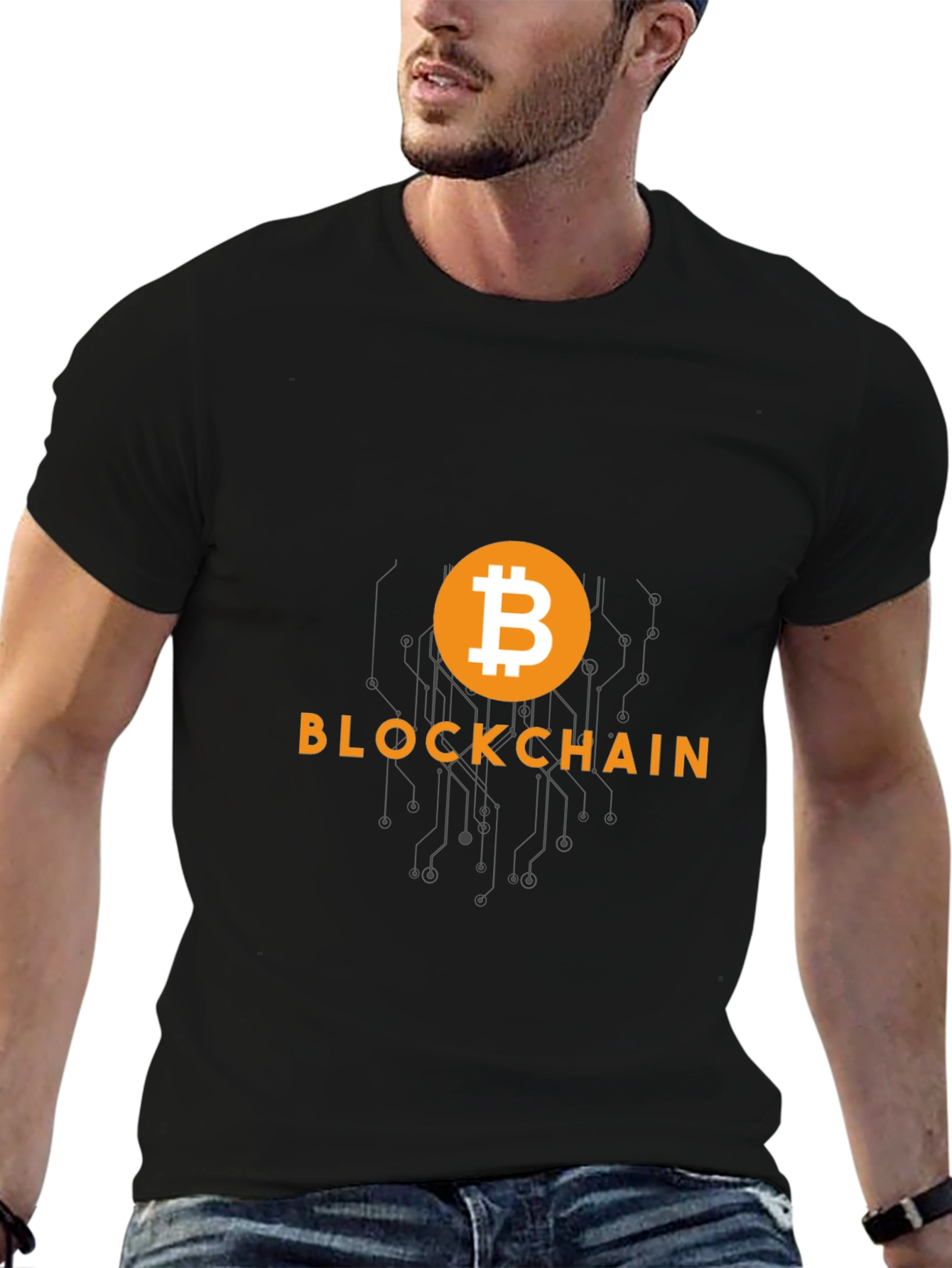 Blockchain Bitcoin Graphic Tee - Crypto T-Shirt