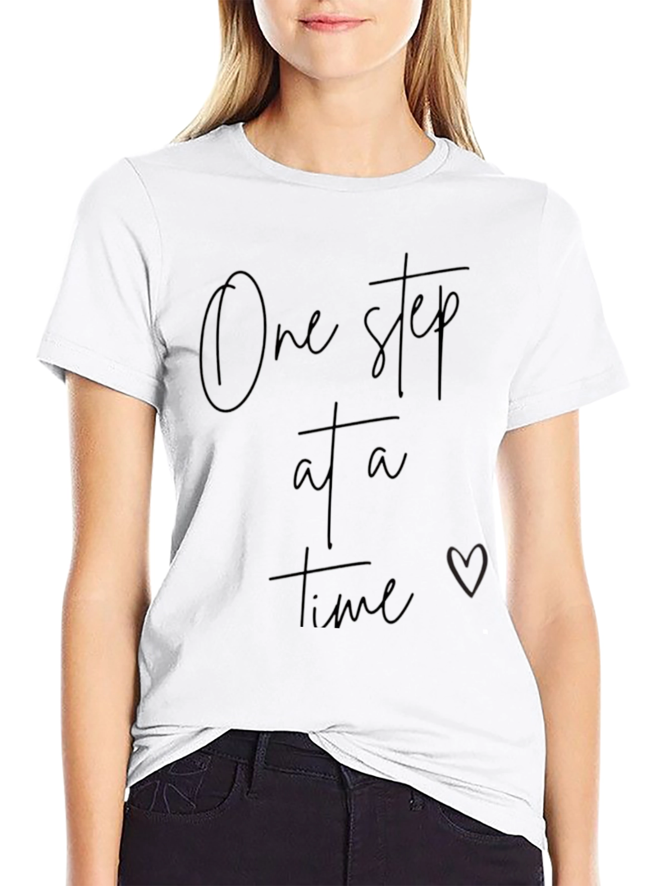 One Step at a Time Black T-Shirt