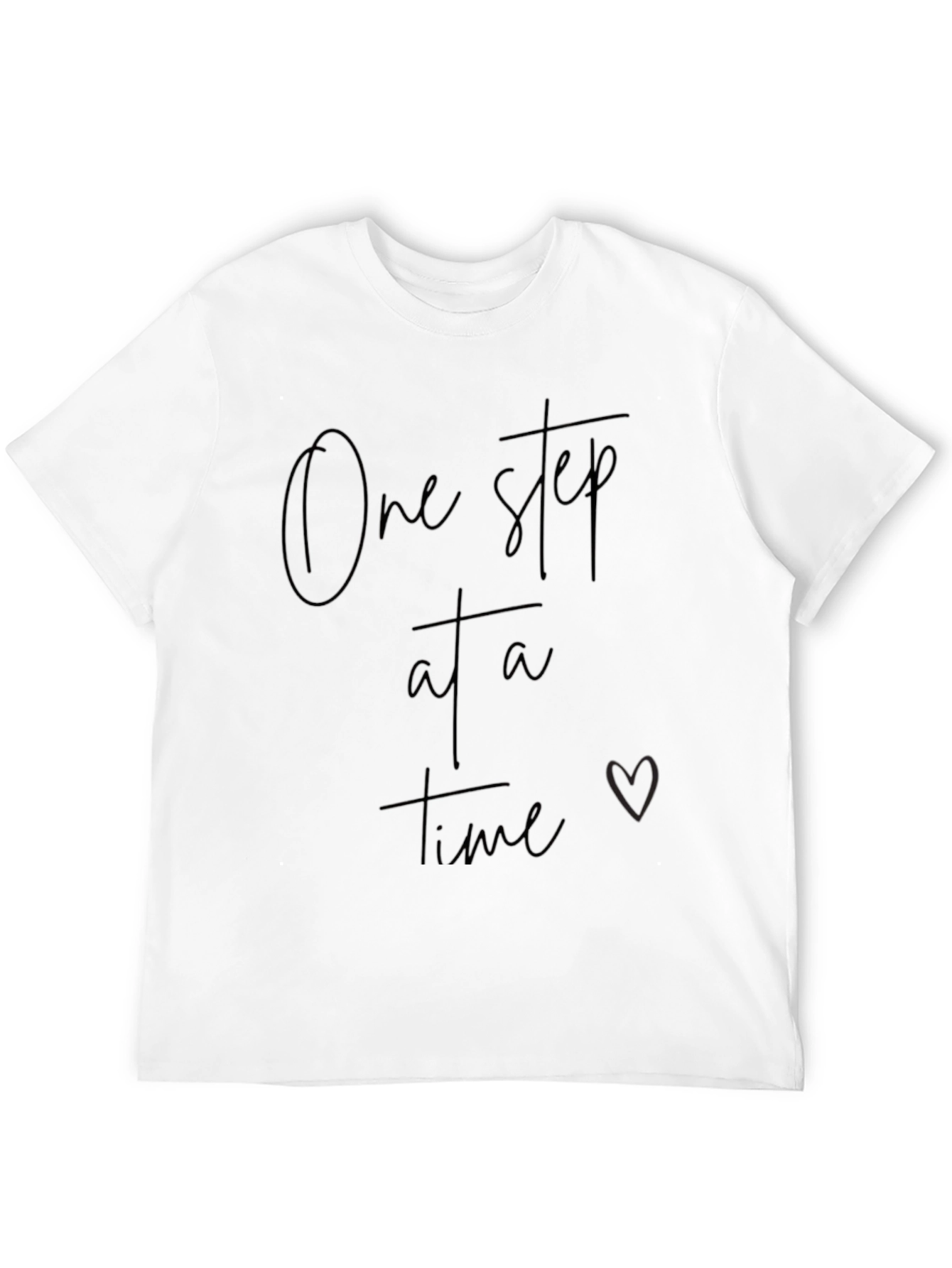 One Step at a Time Black T-Shirt