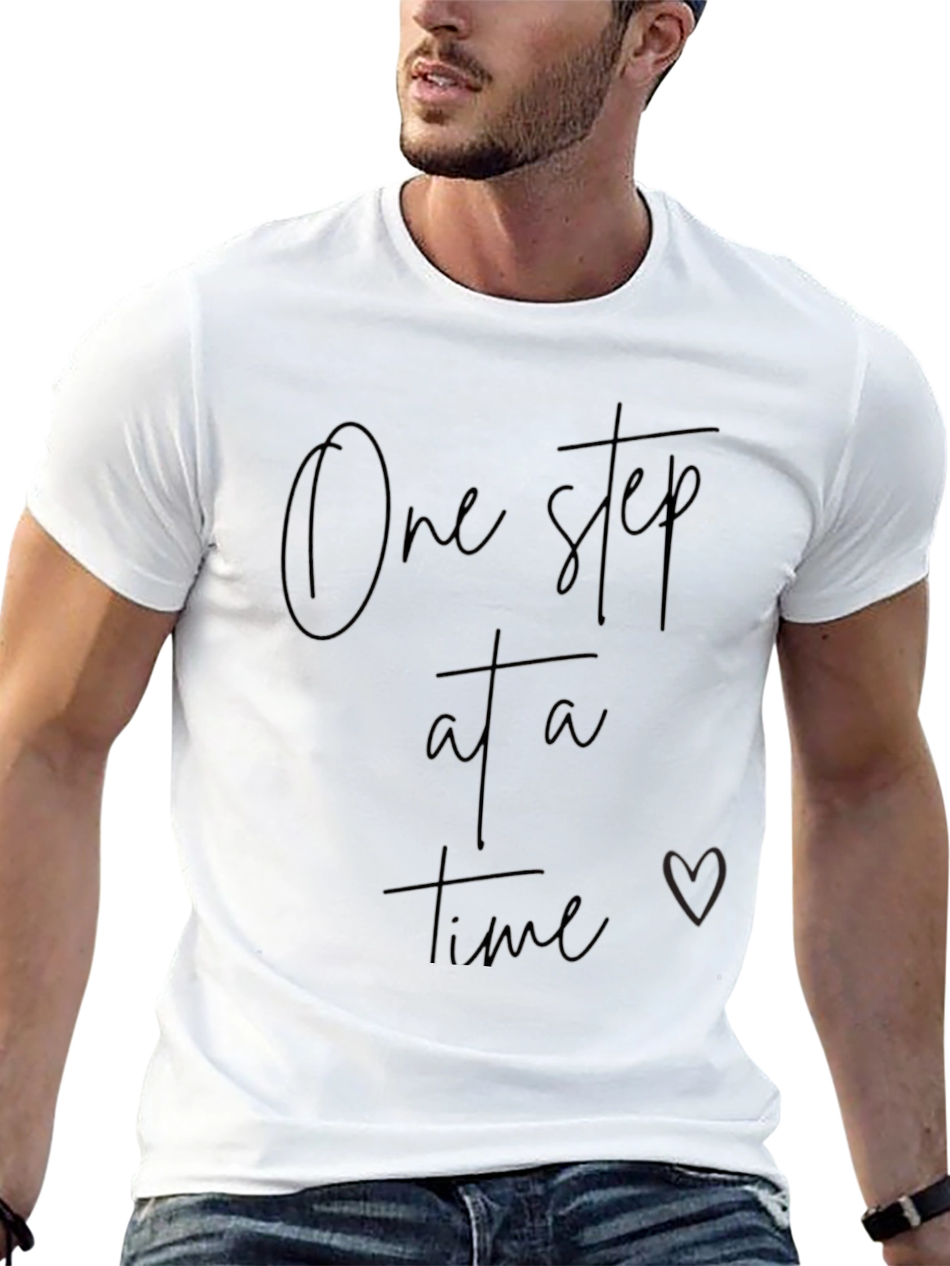 One Step at a Time Black T-Shirt