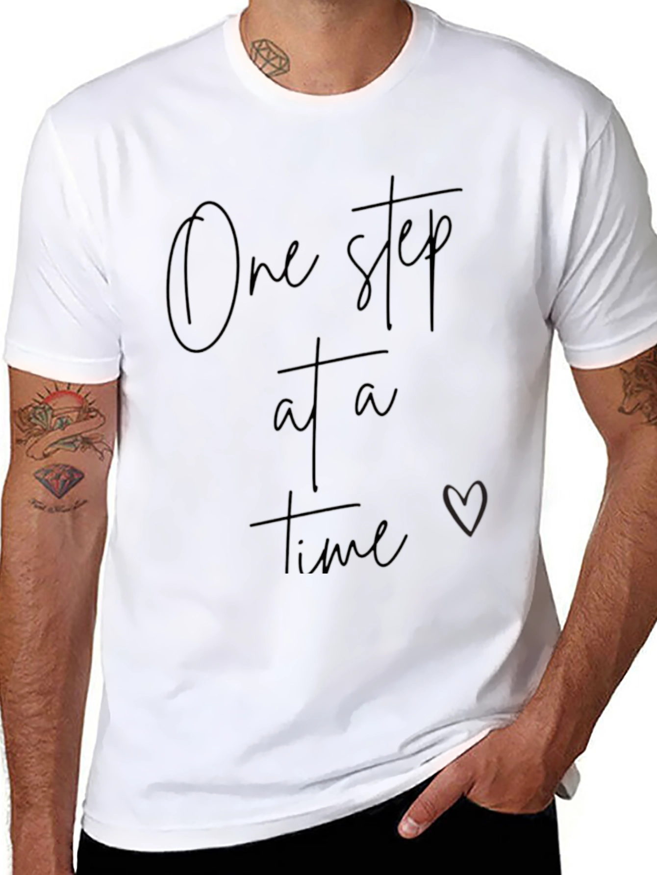 One Step at a Time Black T-Shirt