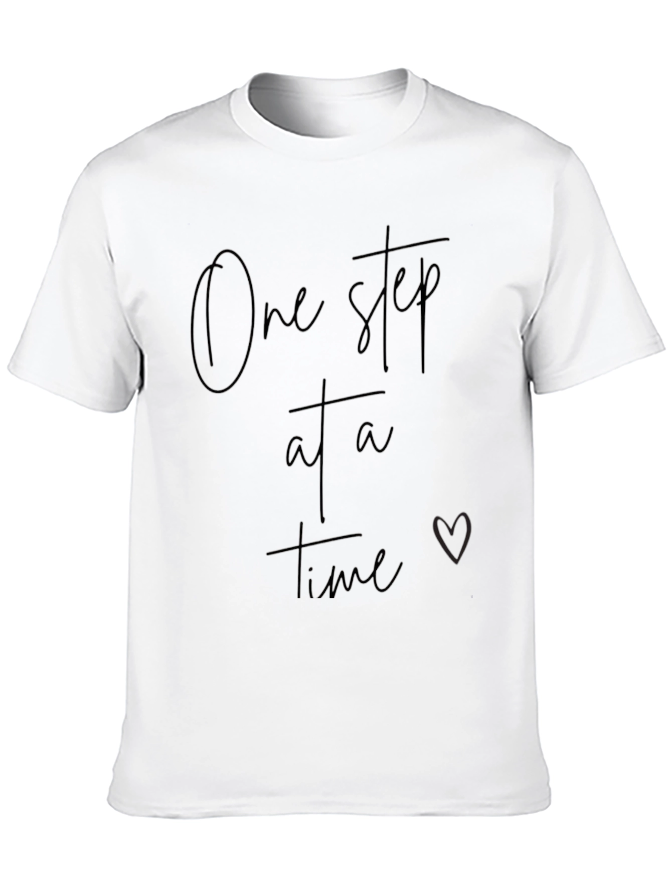 One Step at a Time Black T-Shirt