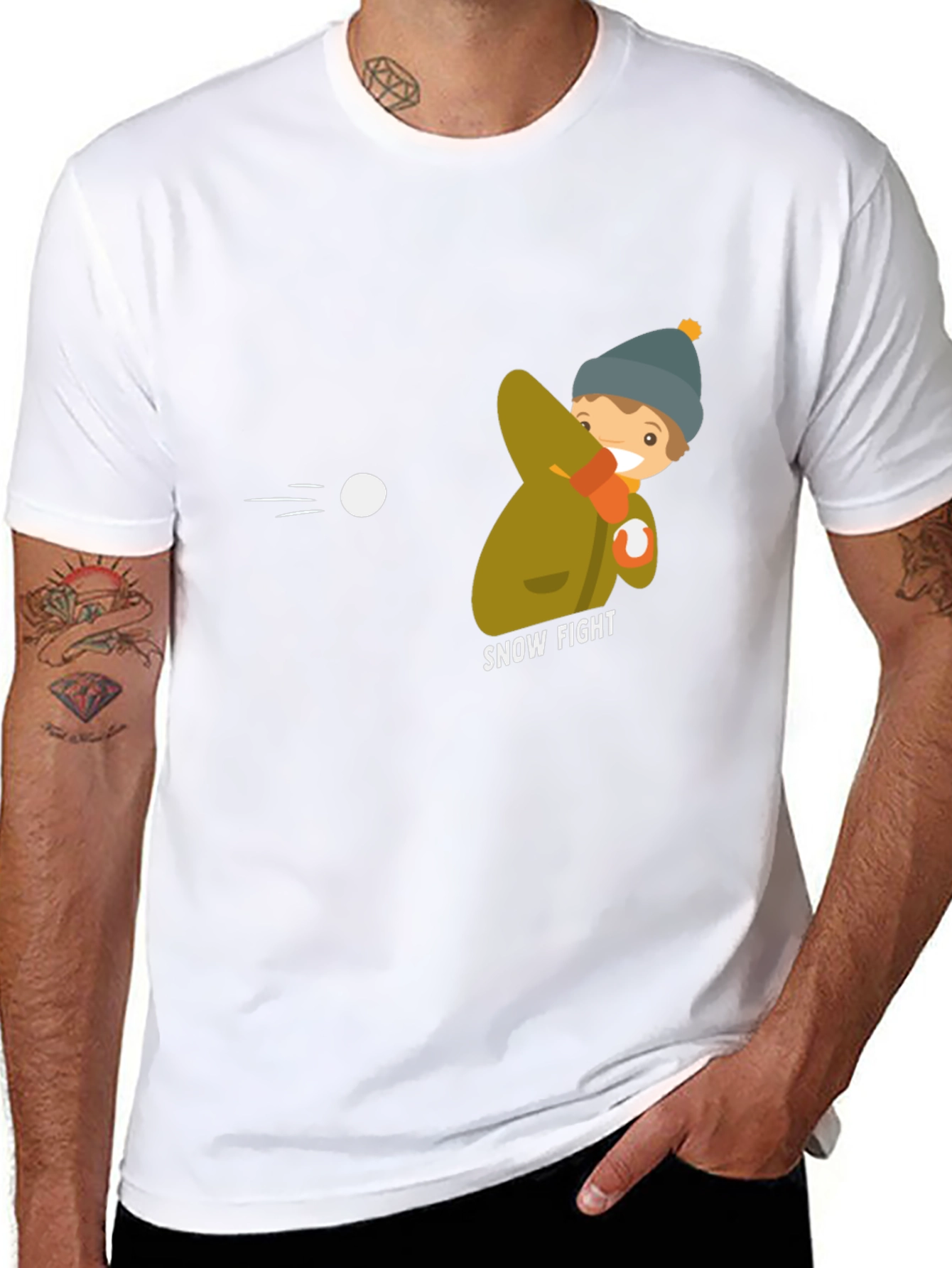 Snow Fight Graphic Tee