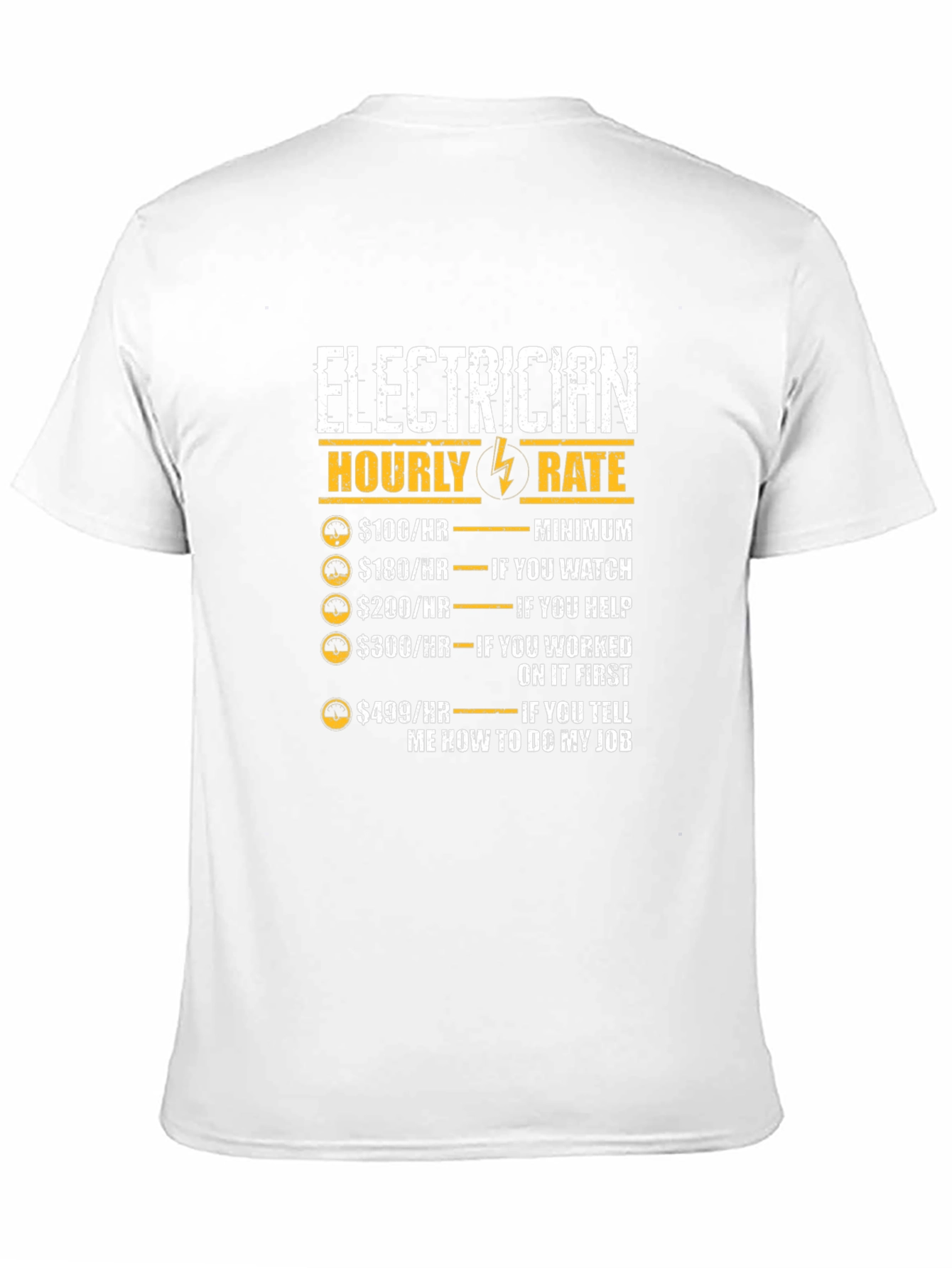 Electrician Hourly Rate Funny T-Shirt