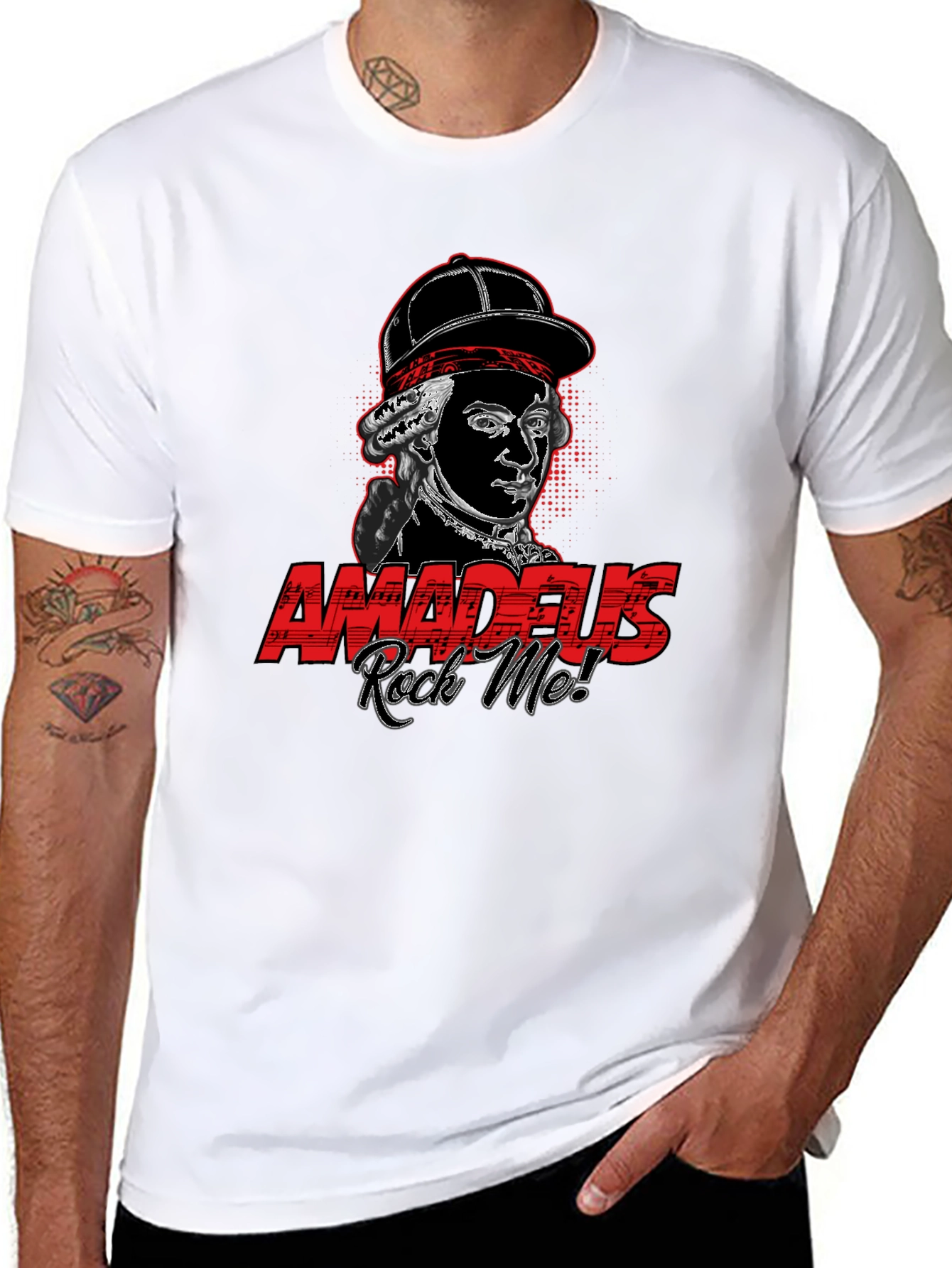 Amadeus Rock Me! Graphic T-Shirt - Black