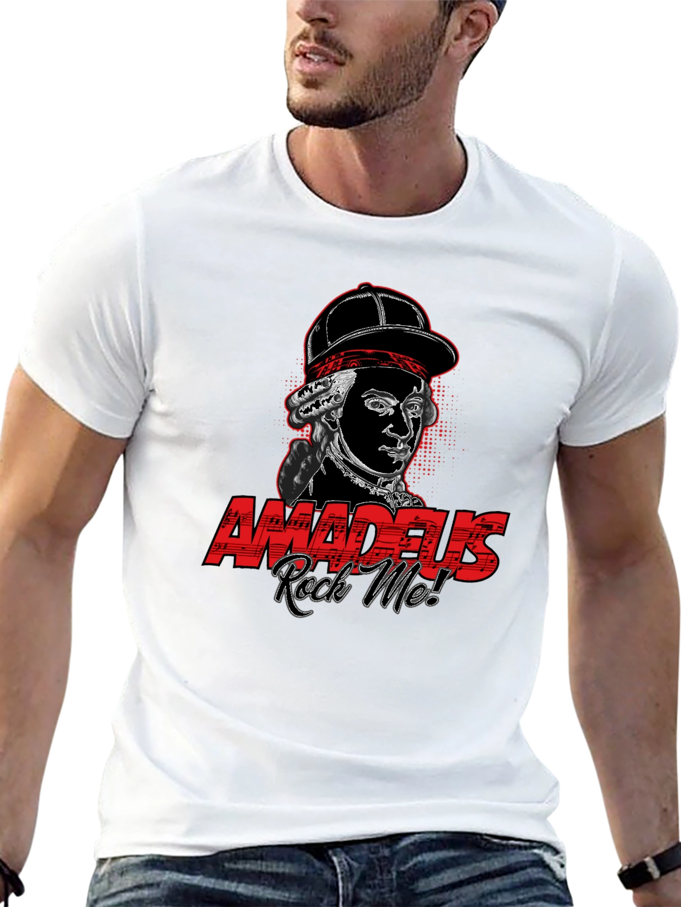 Amadeus Rock Me! Graphic T-Shirt - Black