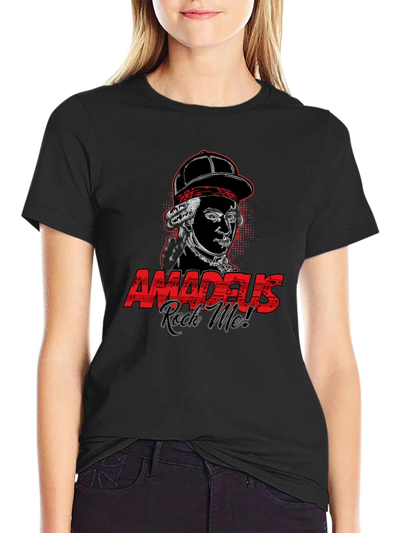Amadeus Rock Me! Graphic T-Shirt - Black