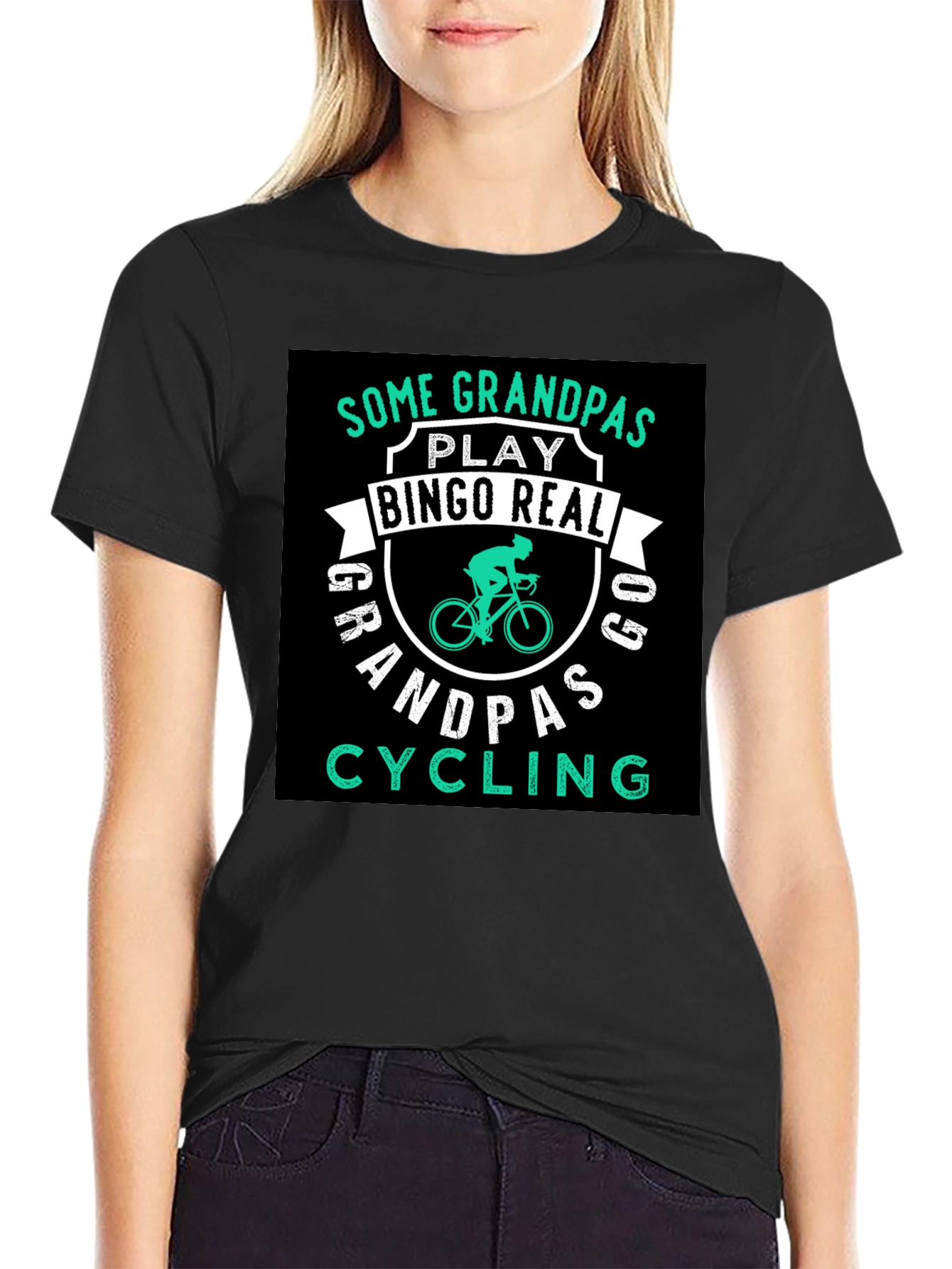 Grandpas Cycling T-Shirt - Black