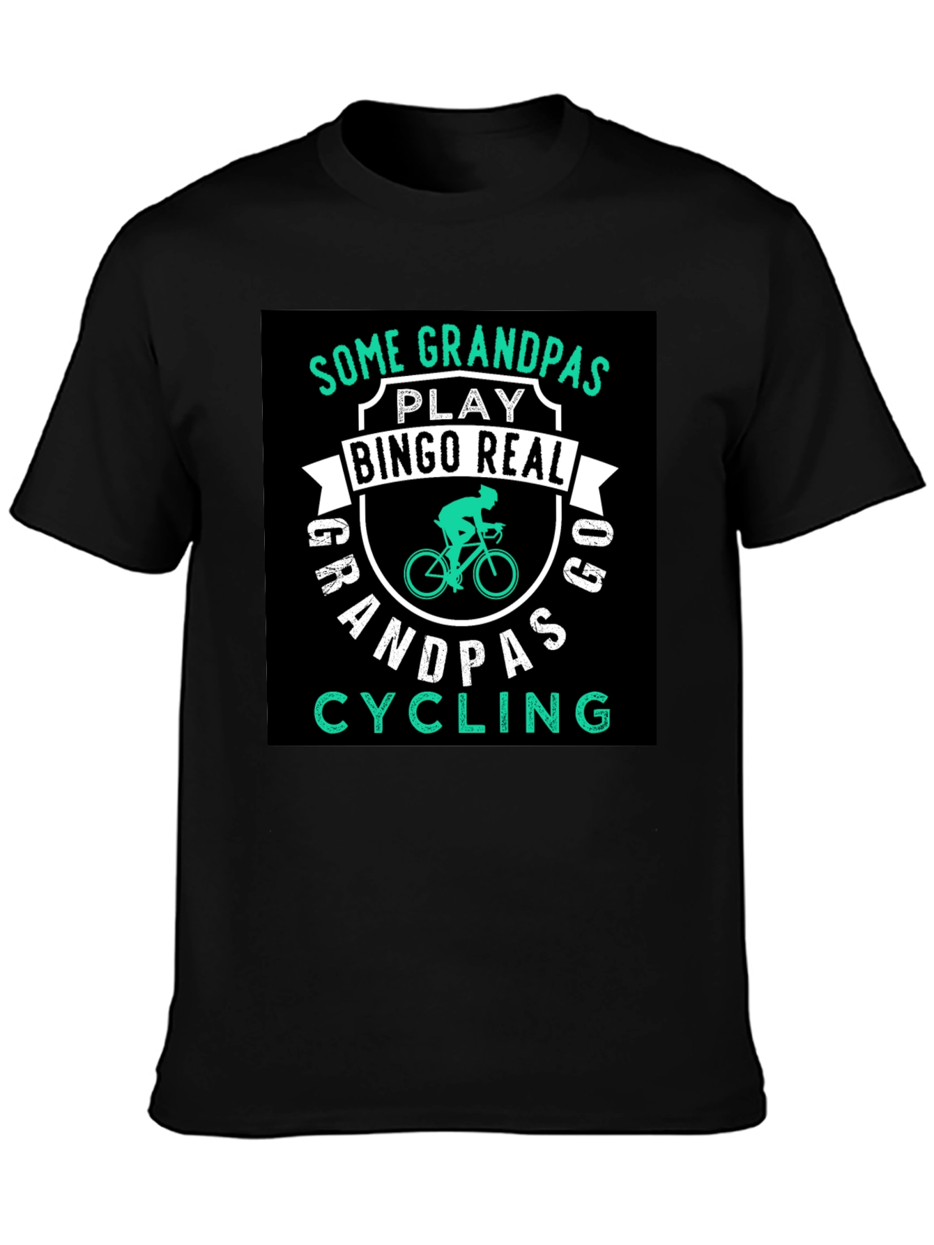 Grandpas Cycling T-Shirt - Black