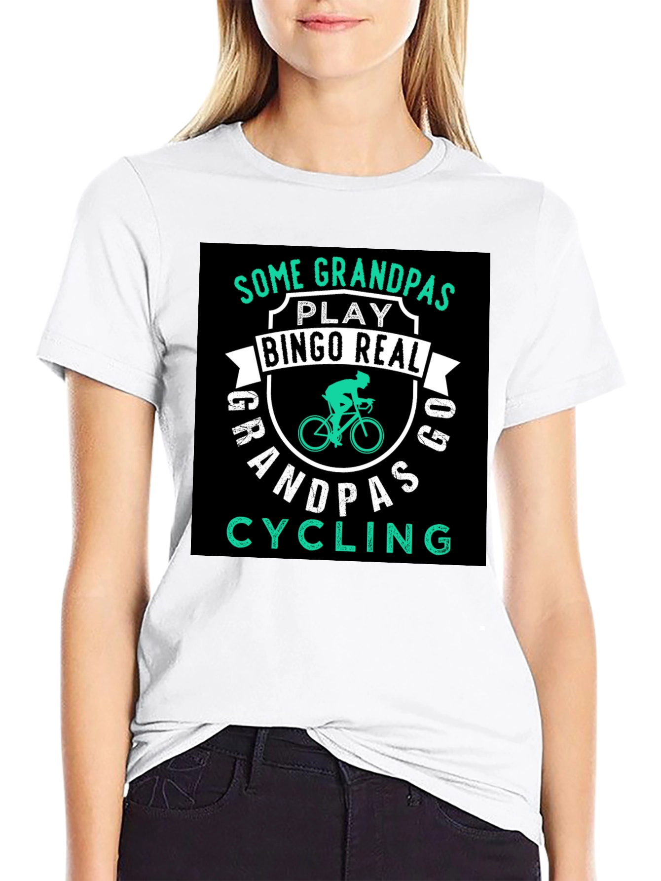 Grandpas Cycling T-Shirt - Black