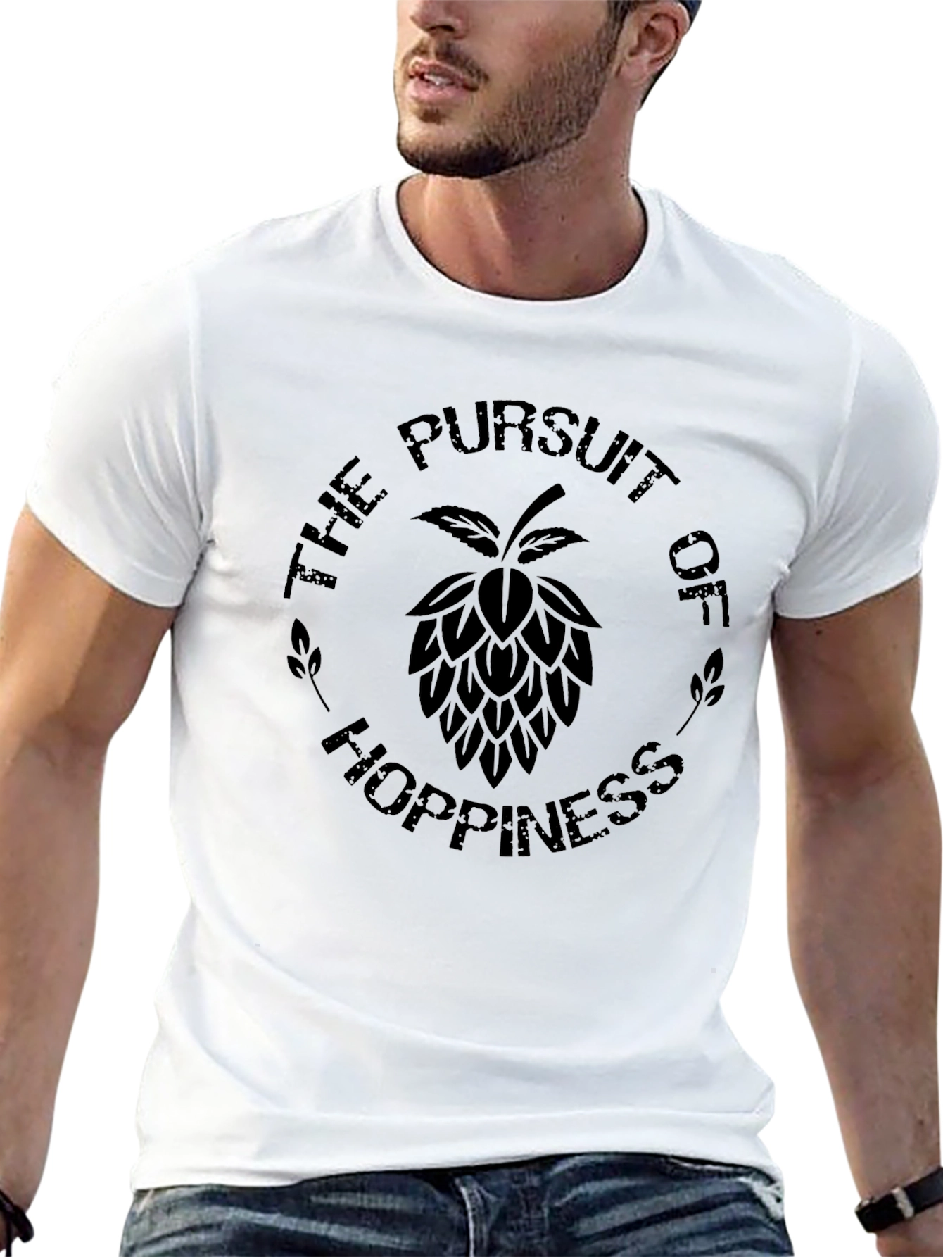 The Pursuit of Hoppiness Black T-Shirt