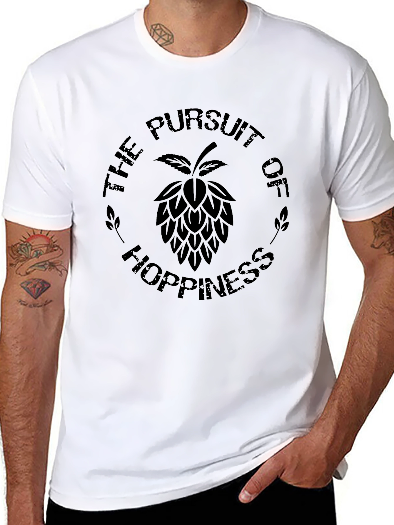 The Pursuit of Hoppiness Black T-Shirt