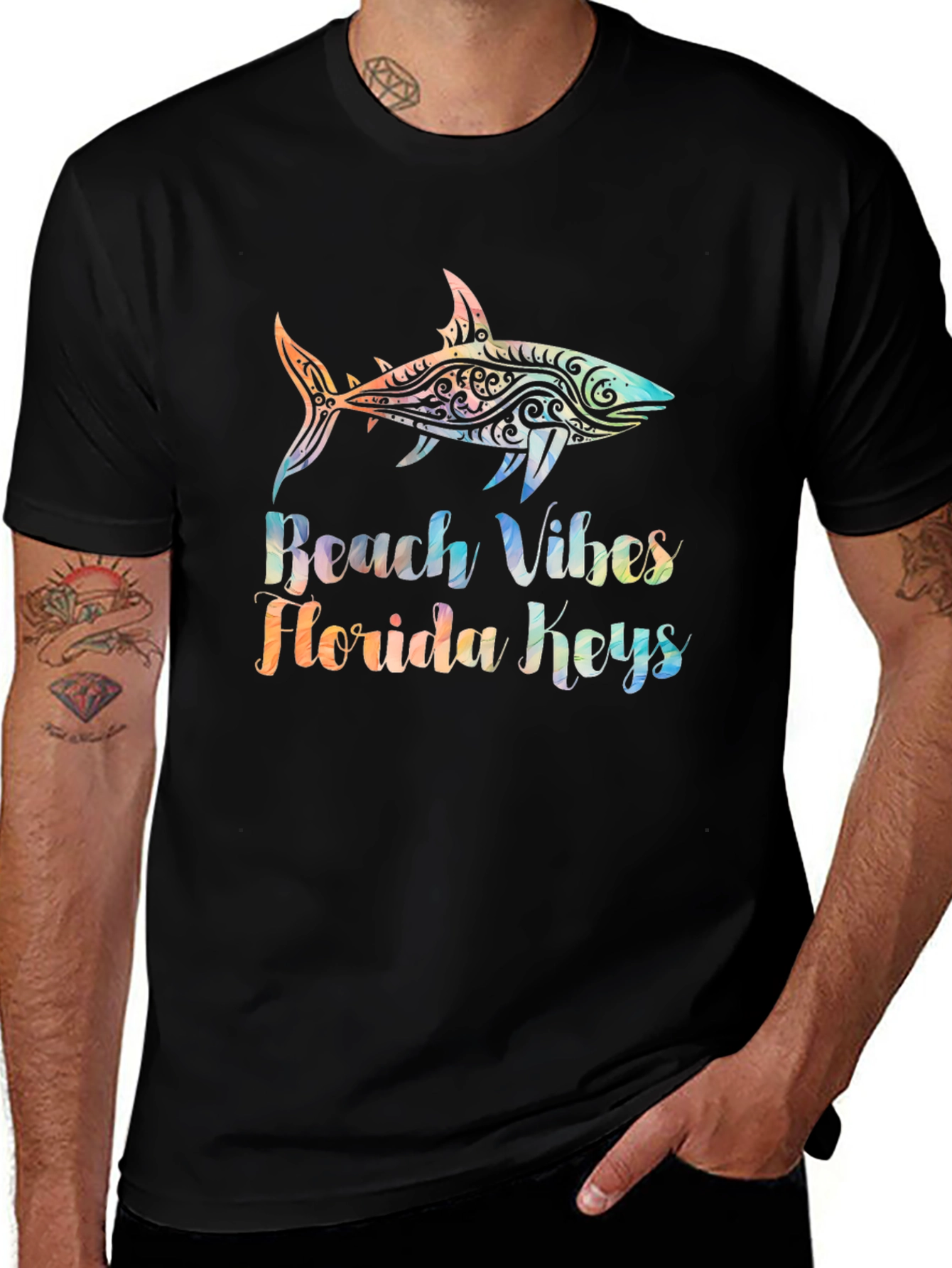 Beach Vibes Florida Keys Shark T-Shirt