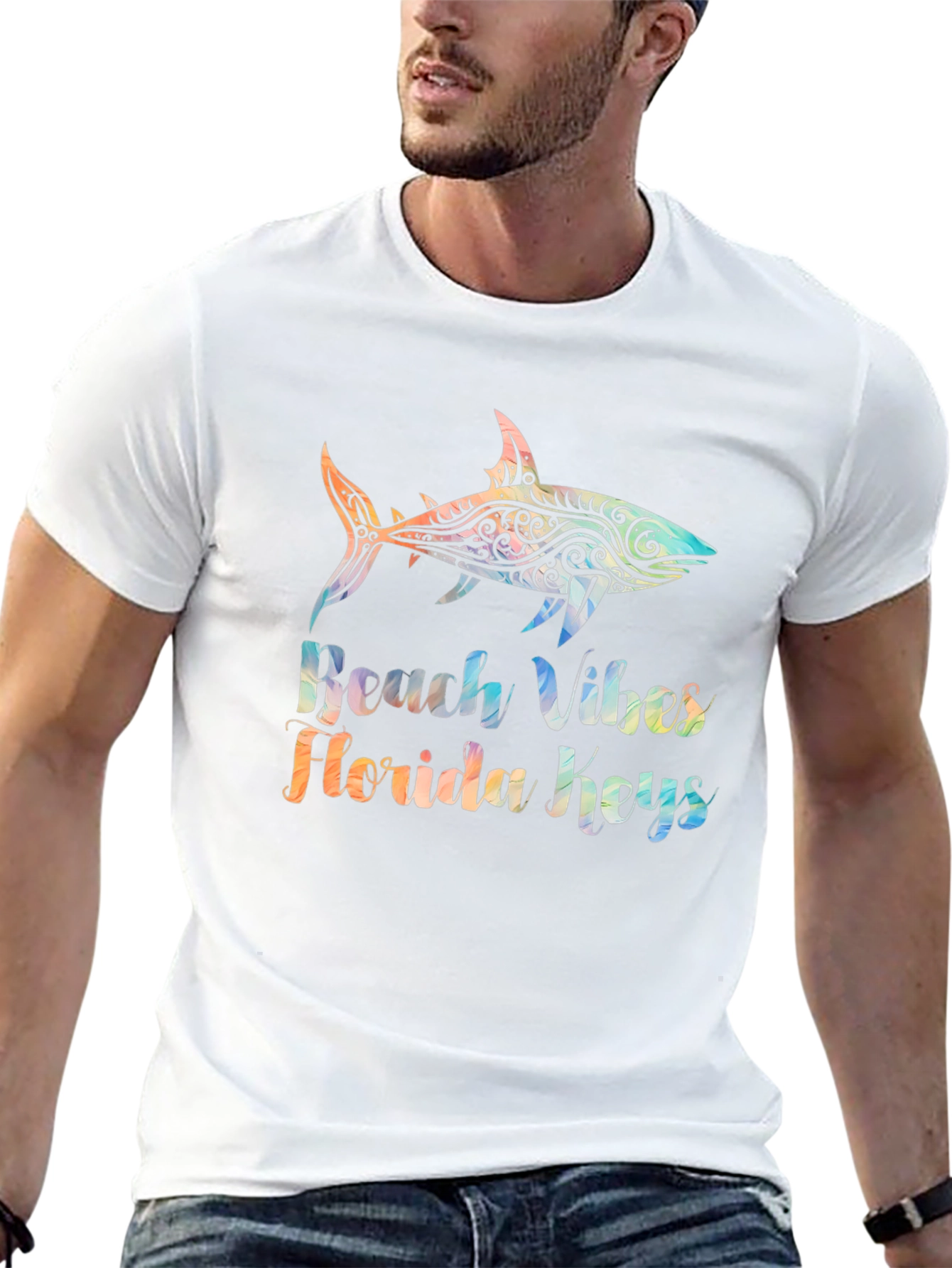 Beach Vibes Florida Keys Shark T-Shirt