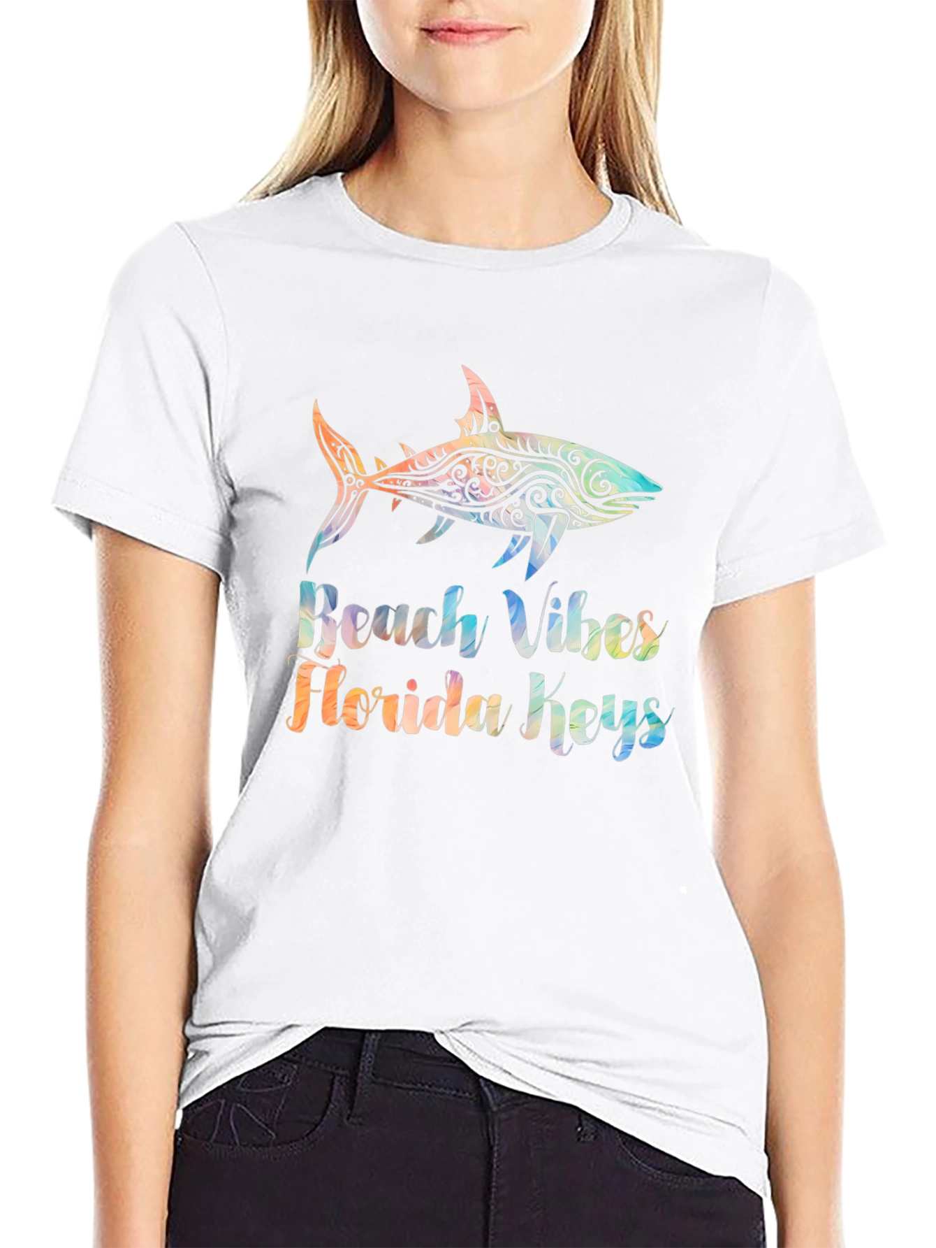 Beach Vibes Florida Keys Shark T-Shirt