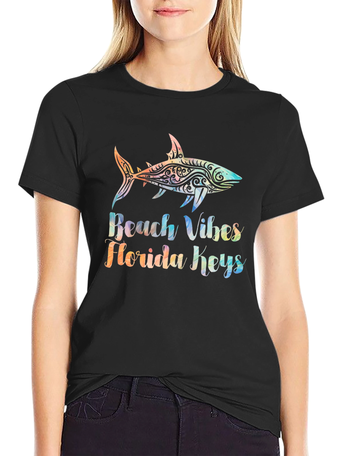 Beach Vibes Florida Keys Shark T-Shirt