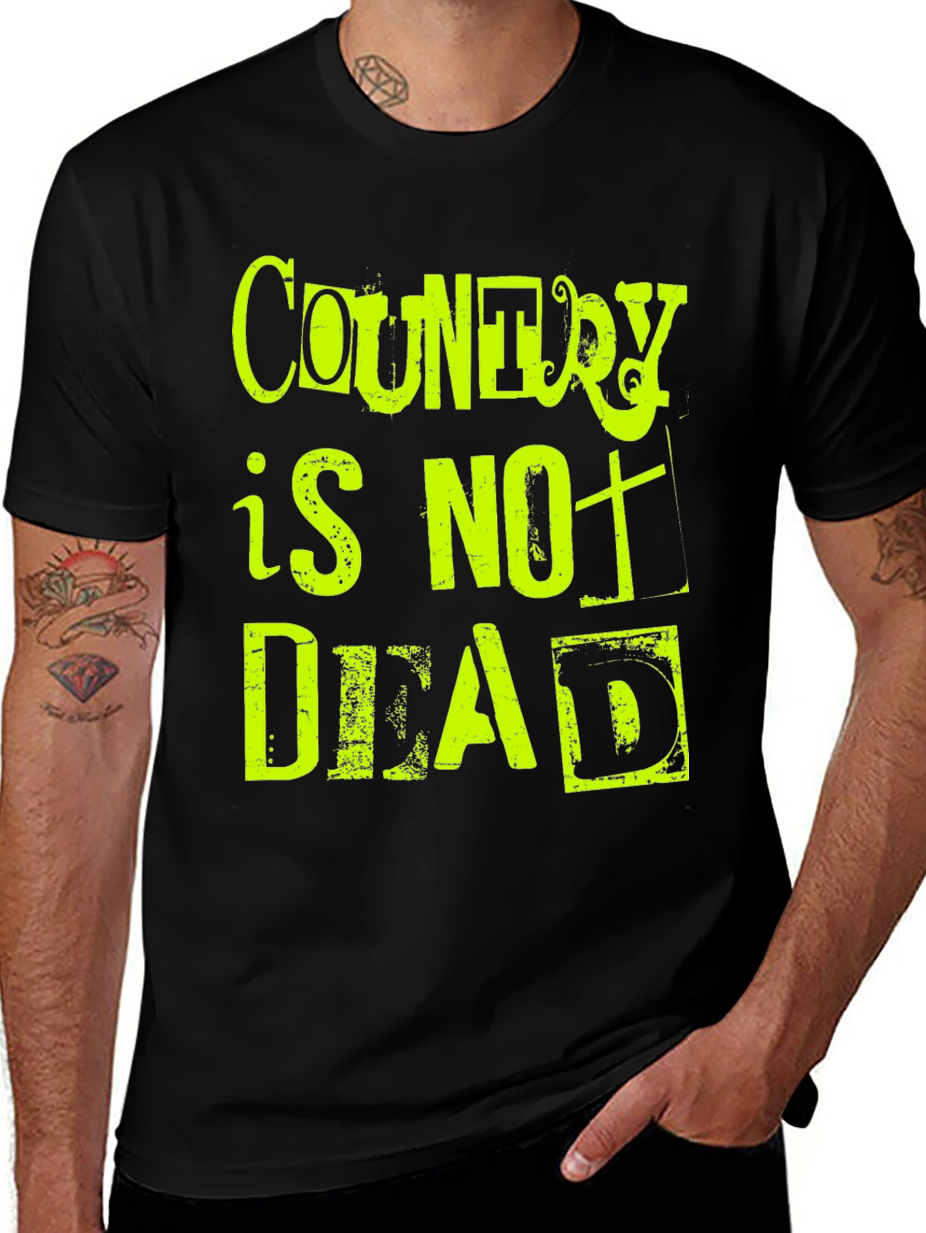 Country is Not Dead T-Shirt - Black Graphic Tee