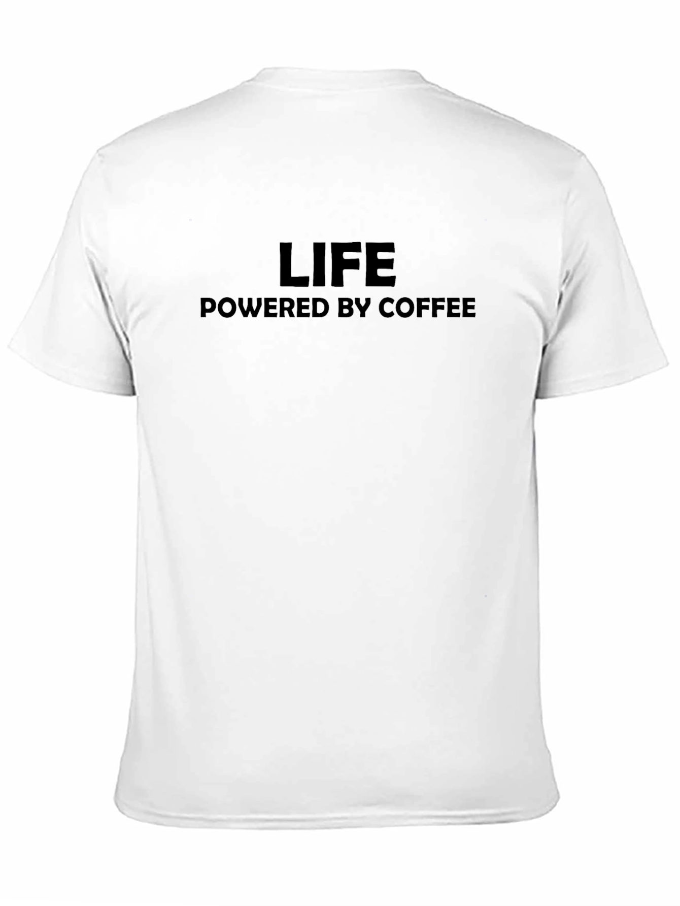 Life Powered by Coffee Black T-Shirt