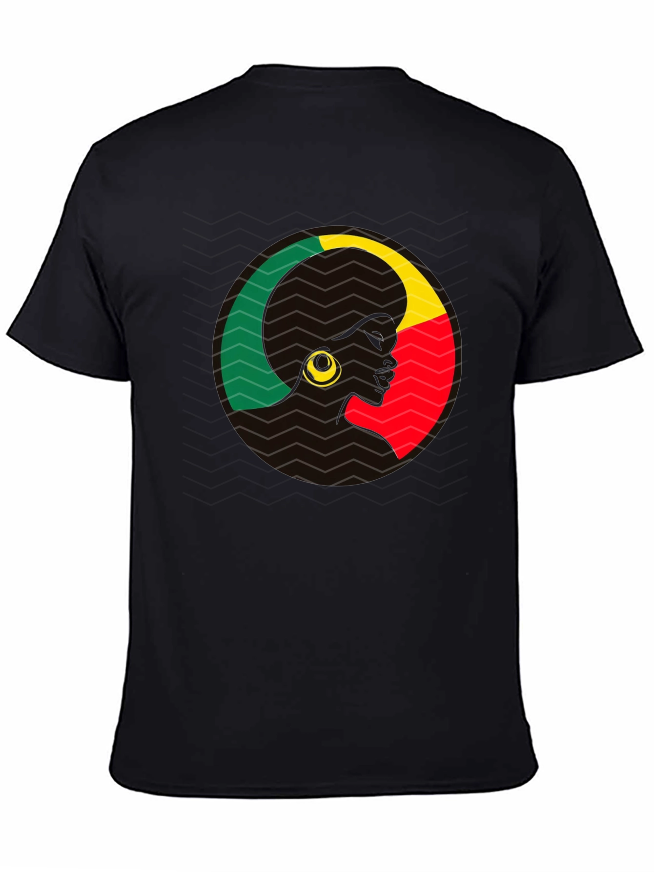 Benin Afro Silhouette Tee - Black