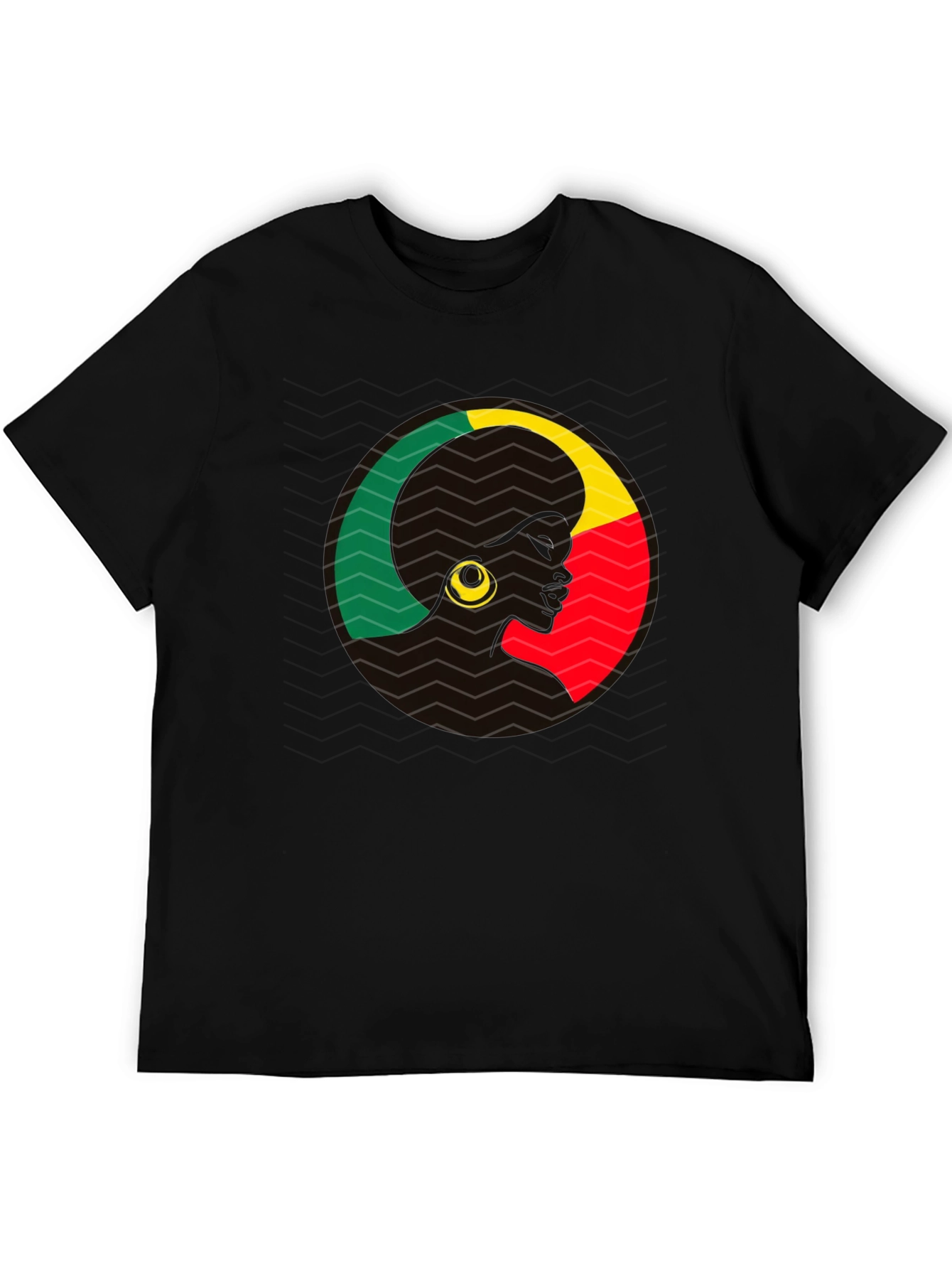 Benin Afro Silhouette Tee - Black