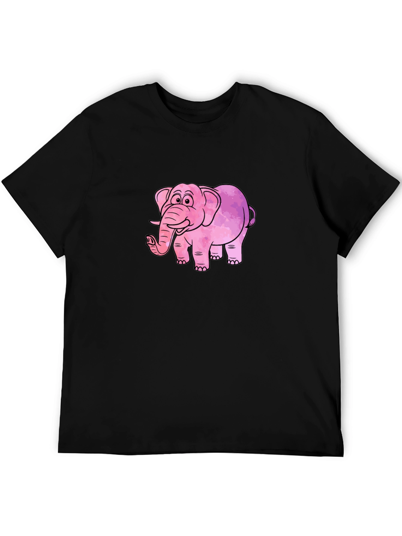 Elephant Graphic Black T-Shirt
