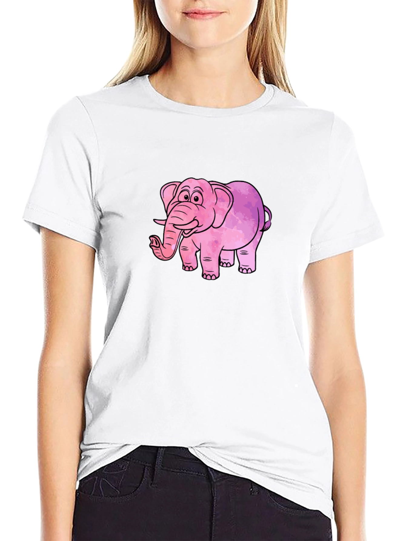 Elephant Graphic Black T-Shirt