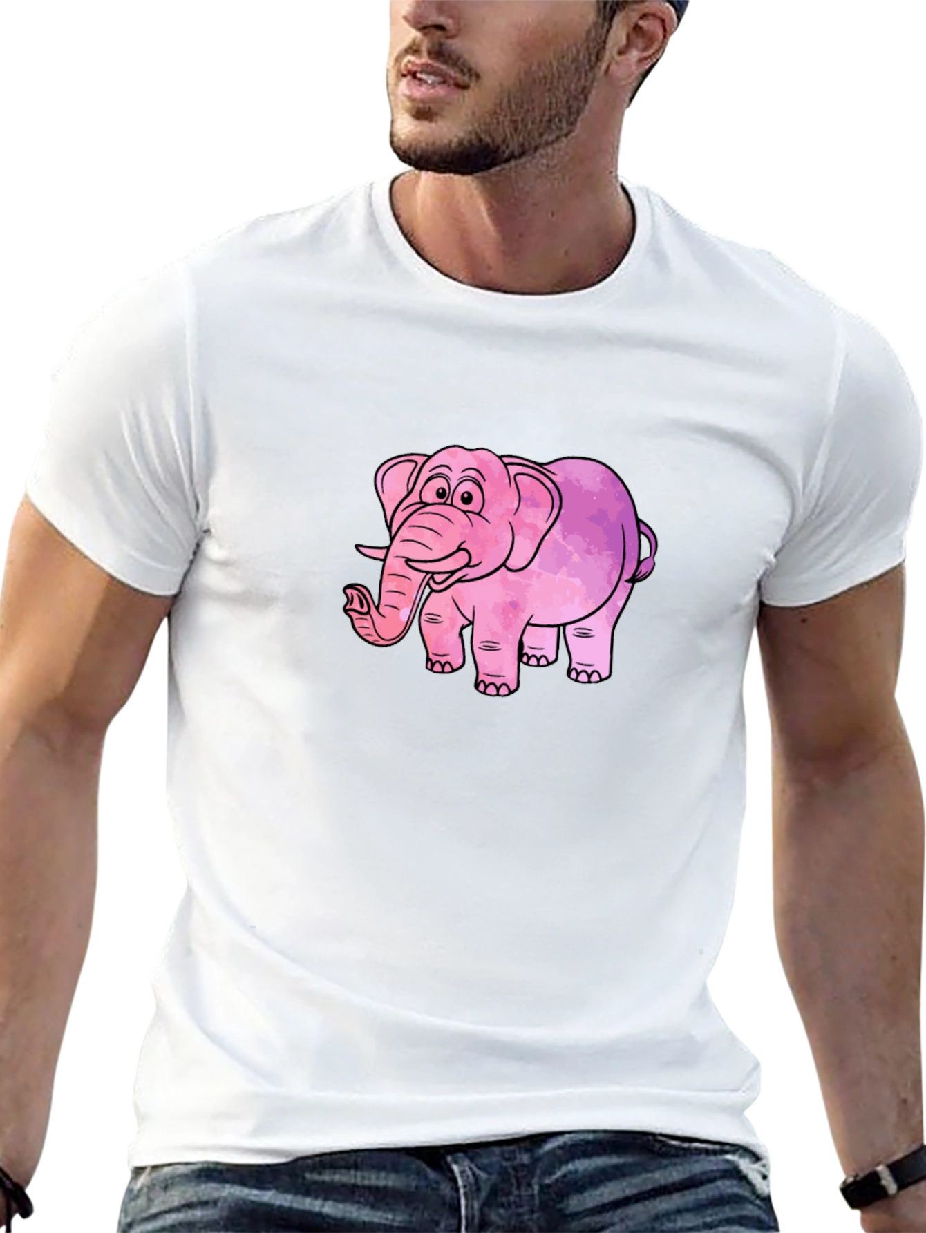 Elephant Graphic Black T-Shirt