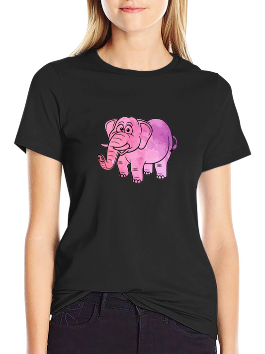 Elephant Graphic Black T-Shirt