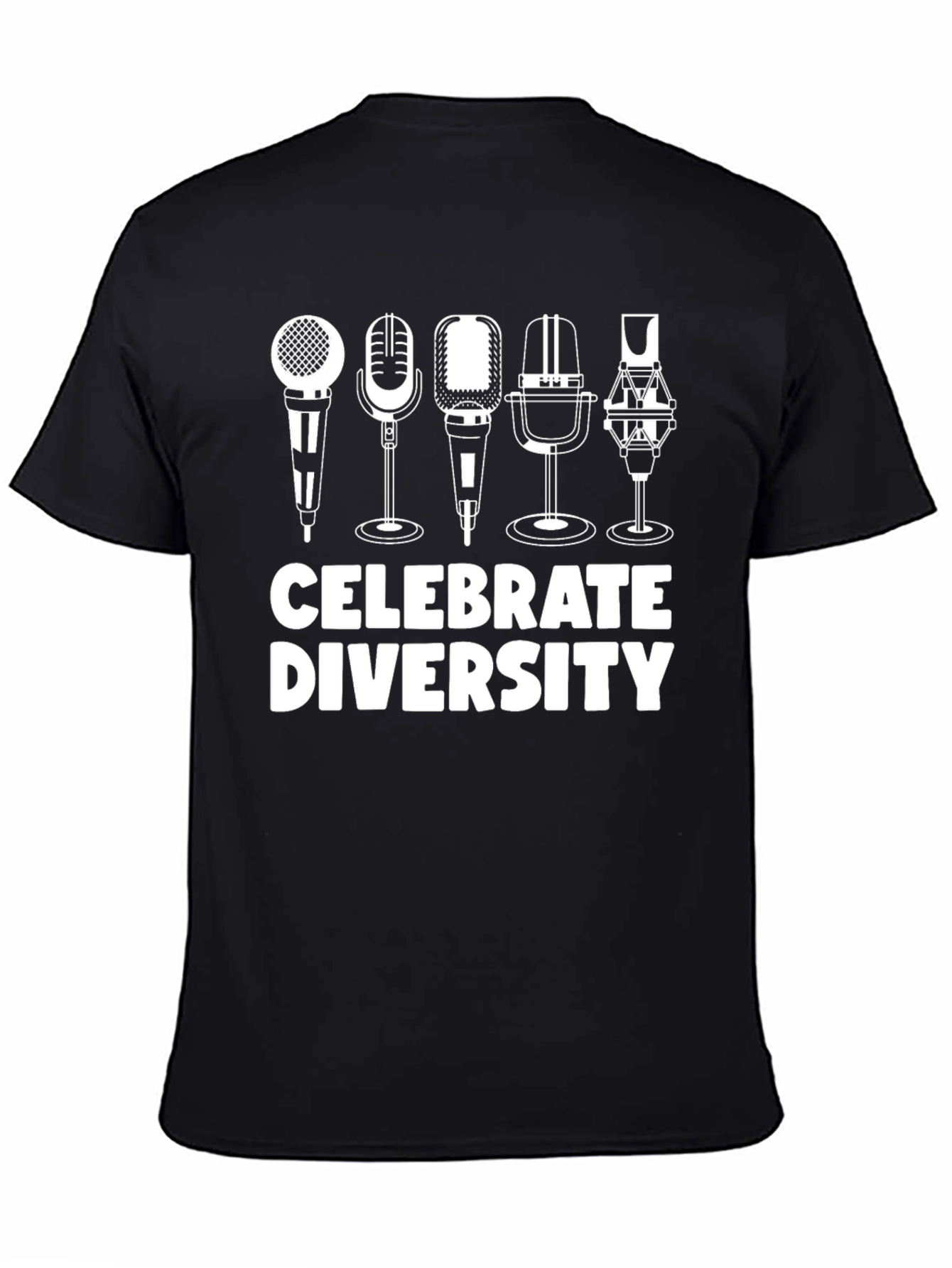 Celebrate Diversity T-Shirt - Microphone Graphic Tee