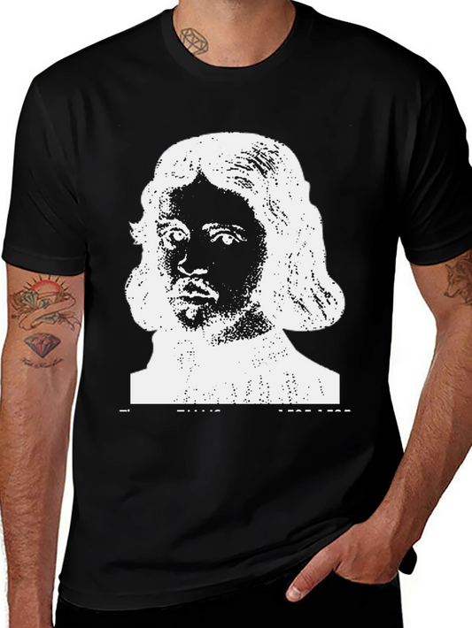 Vintage Portrait Graphic Tee - Classic Black T-Shirt