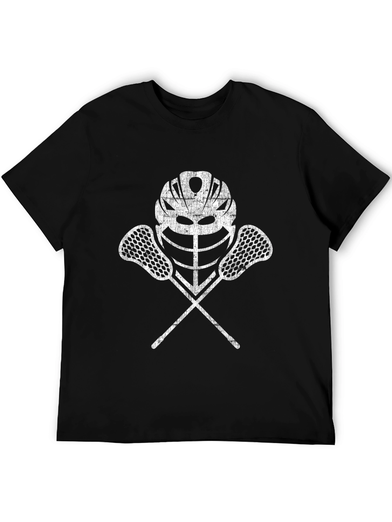 Lacrosse Helmet & Sticks Graphic Tee - Black