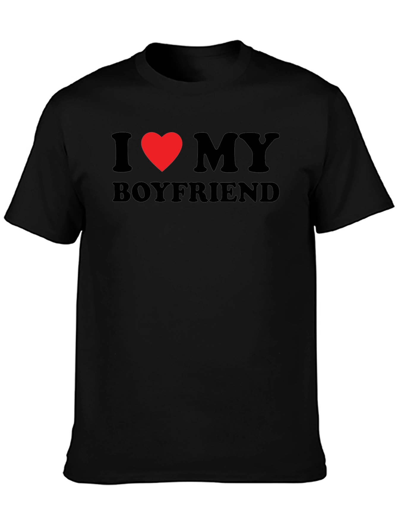 I Heart My Boyfriend T-Shirt - Black