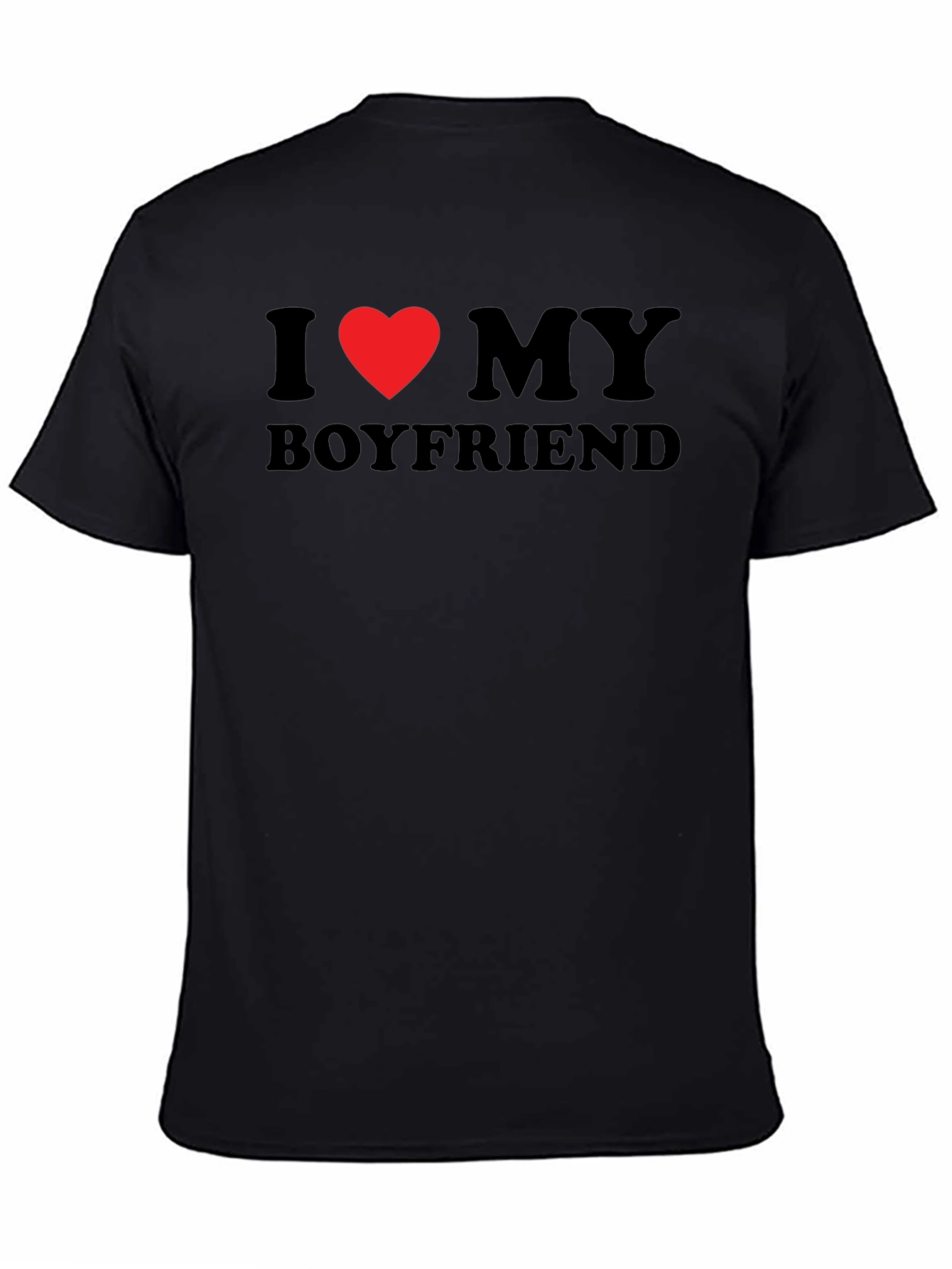 I Heart My Boyfriend T-Shirt - Black