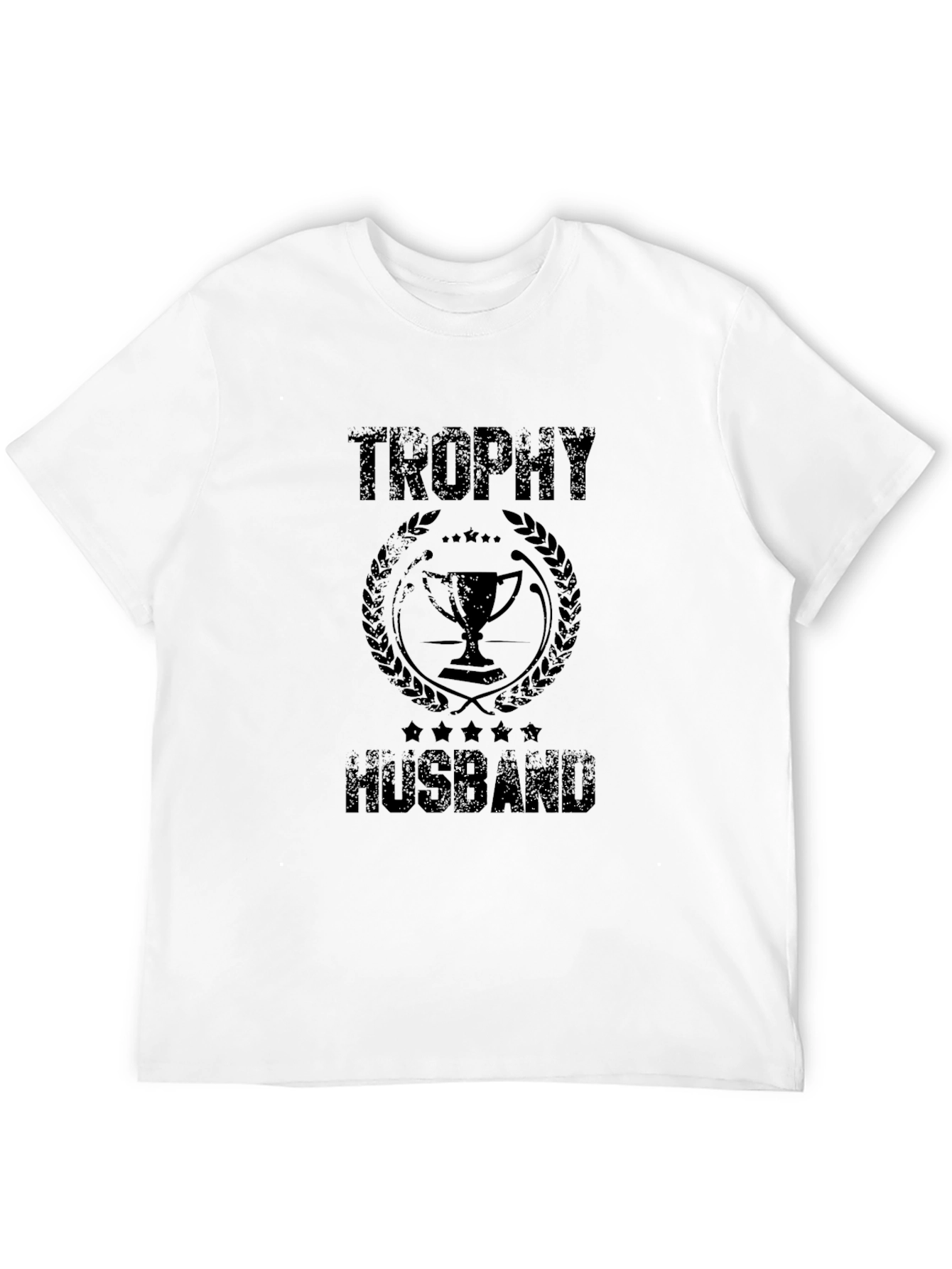 Trophy Husband Graphic Print Tee - Black