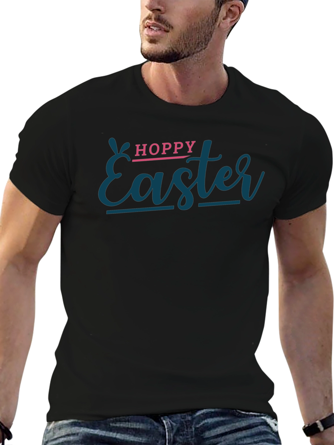 Hoppy Easter Black T-Shirt