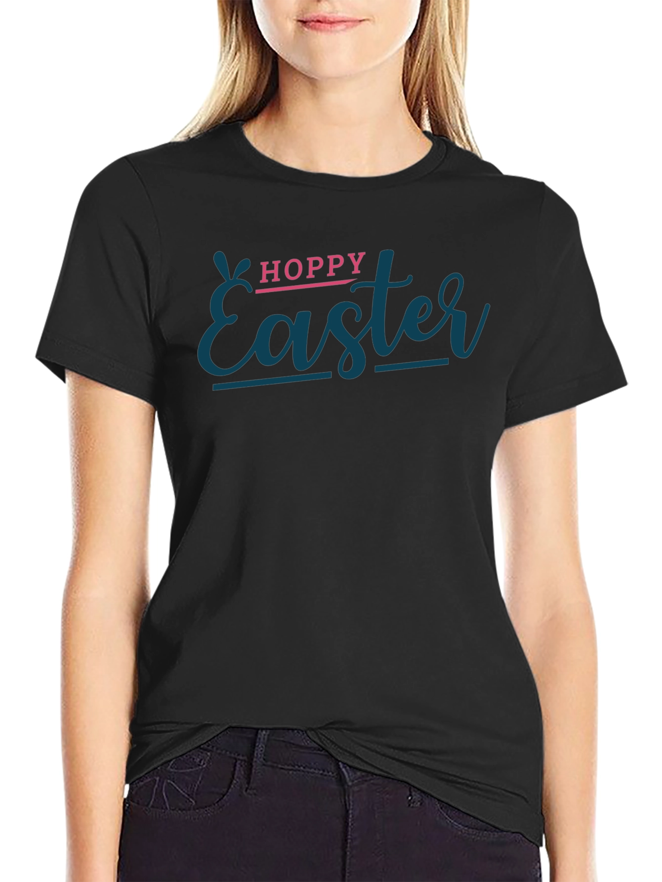 Hoppy Easter Black T-Shirt