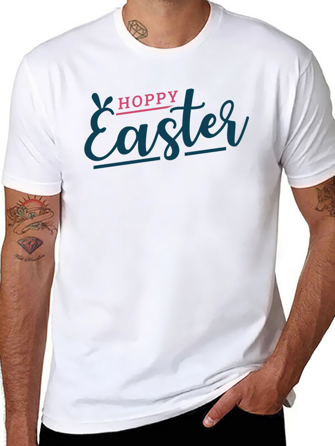 Hoppy Easter Black T-Shirt