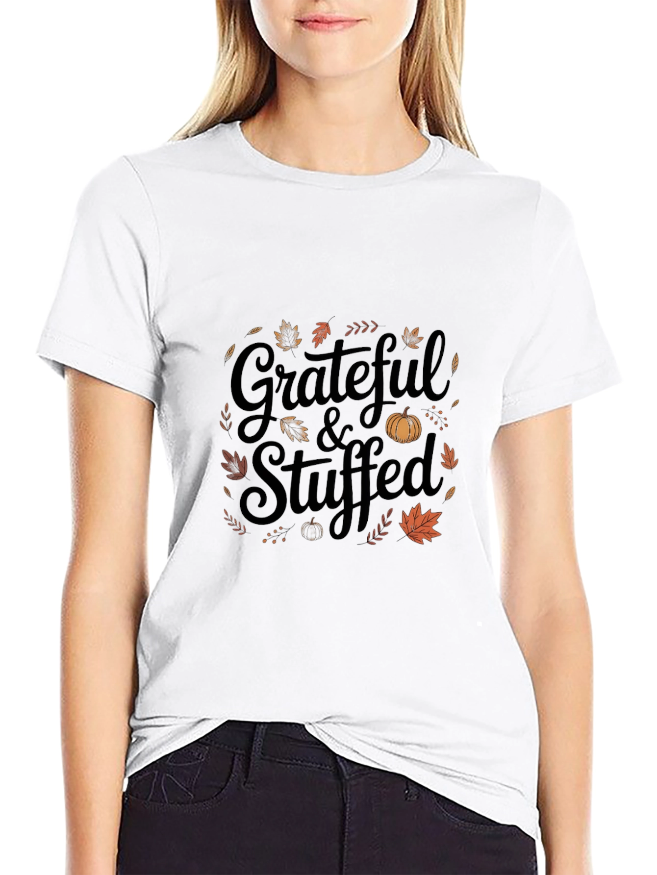 Grateful & Stuffed Thanksgiving T-Shirt