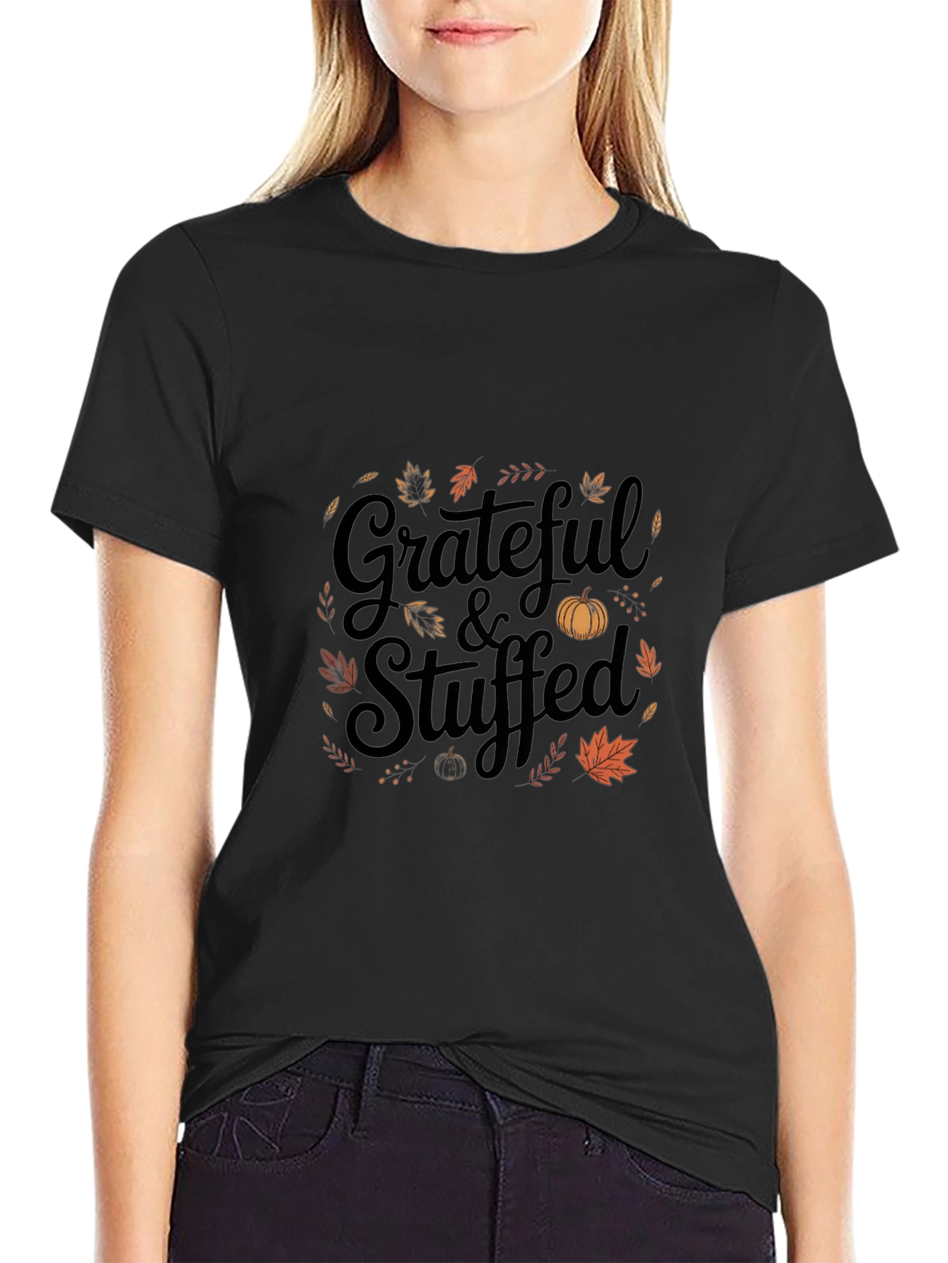 Grateful & Stuffed Thanksgiving T-Shirt