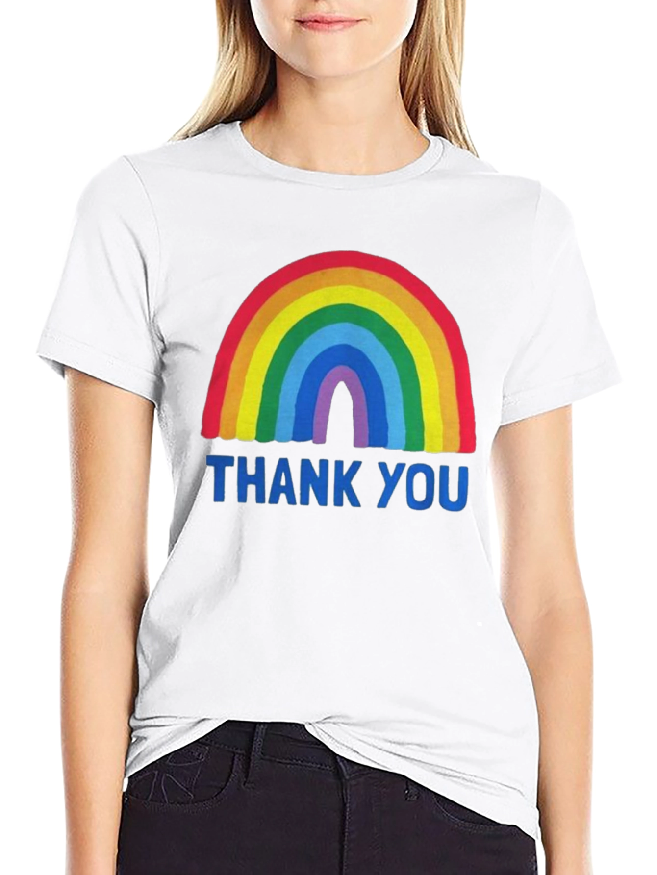 Rainbow Thank You Graphic Tee - Unisex