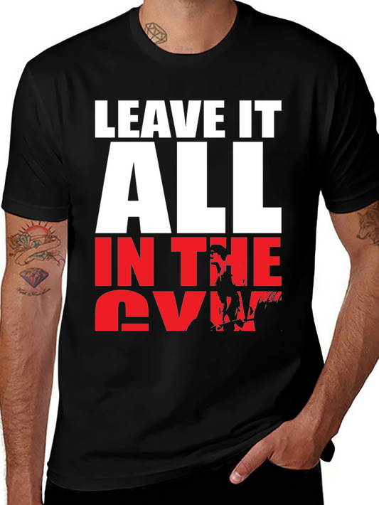 Leave It All In The Gym Graphic Tee - Black