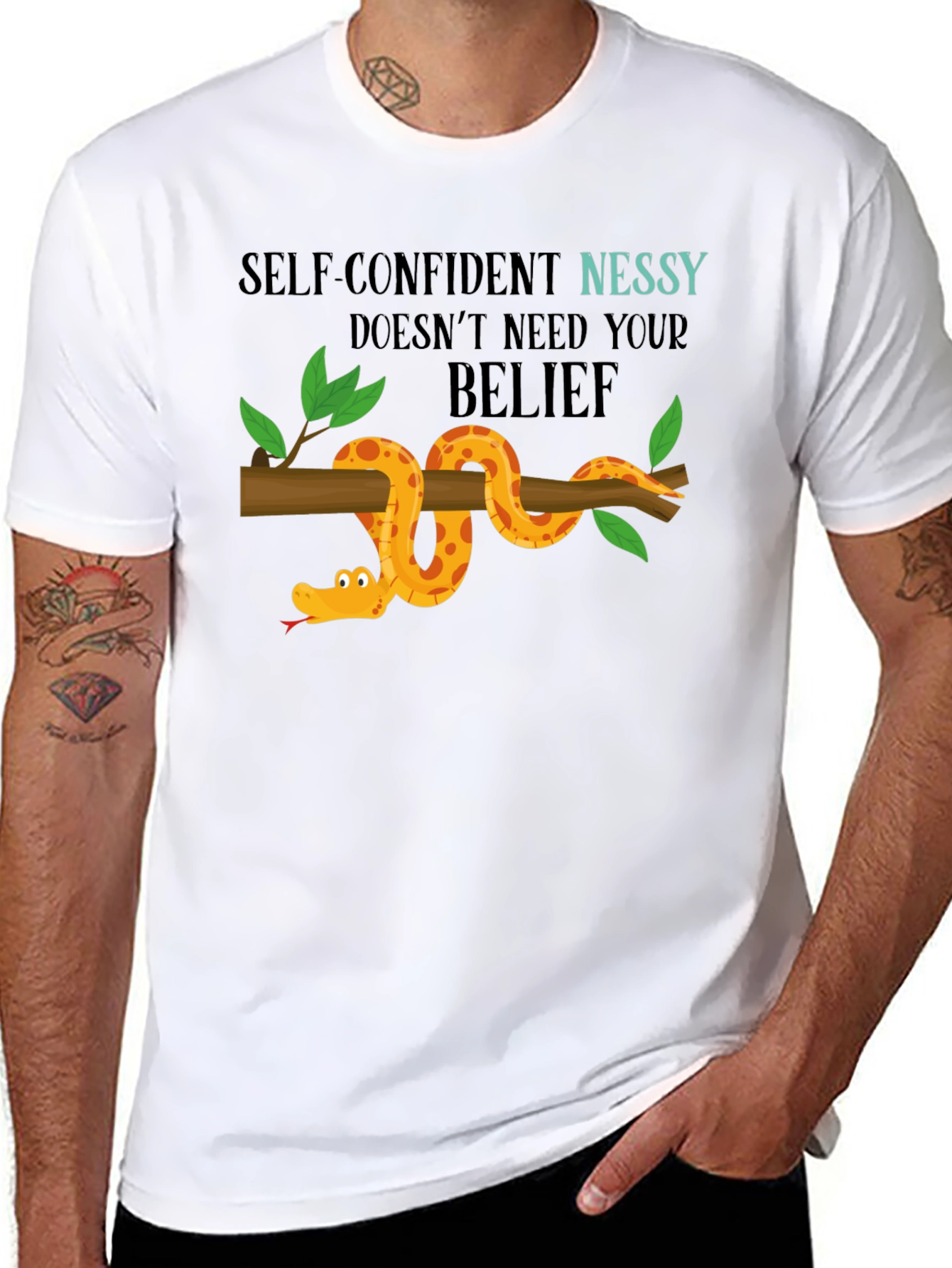 Self-Confident Nessy T-Shirt Quirky Design