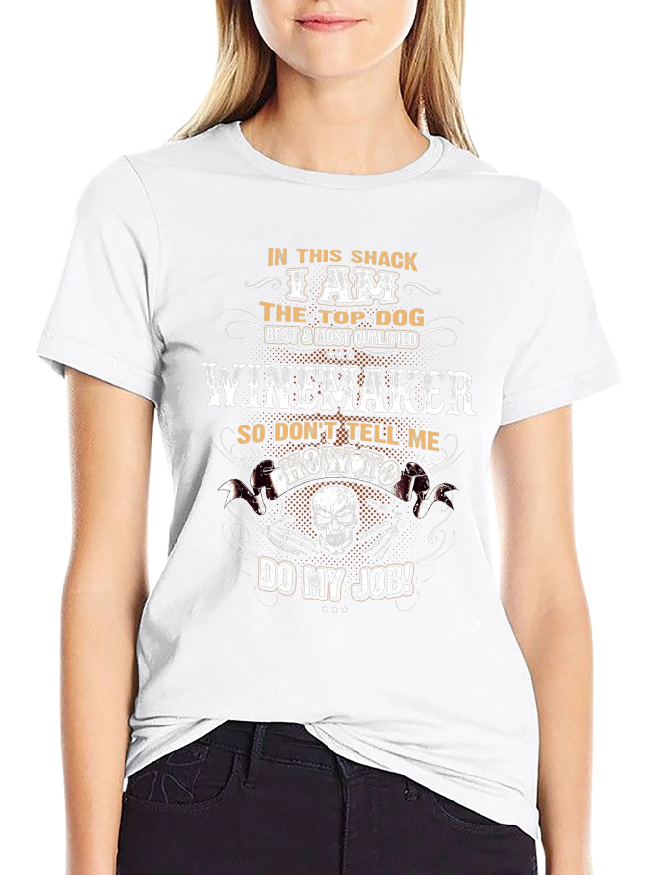 Winemaker Top Dog Funny Graphic T-Shirt