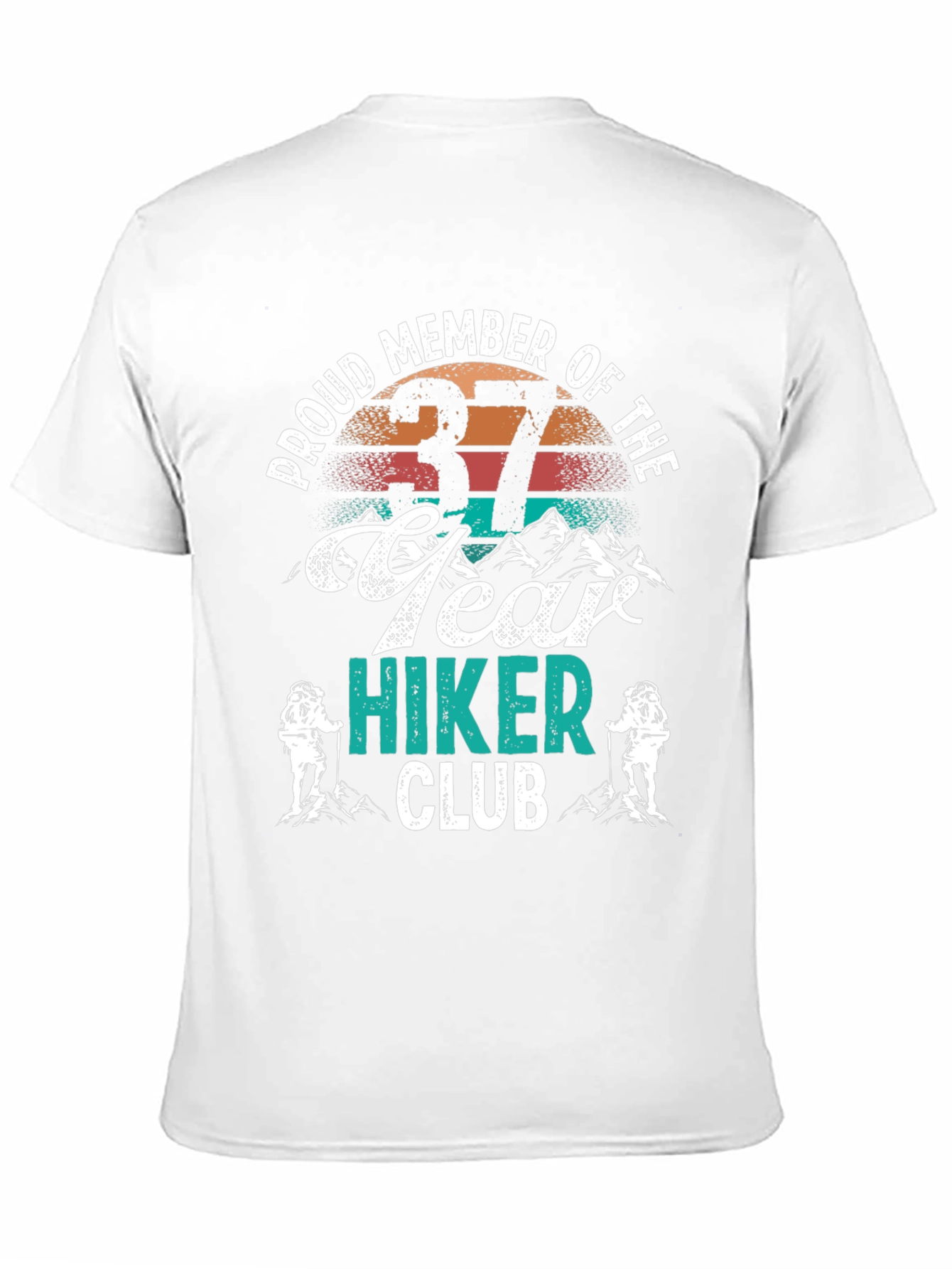 Proud Member 37 Year Hiker Club Black T-Shirt