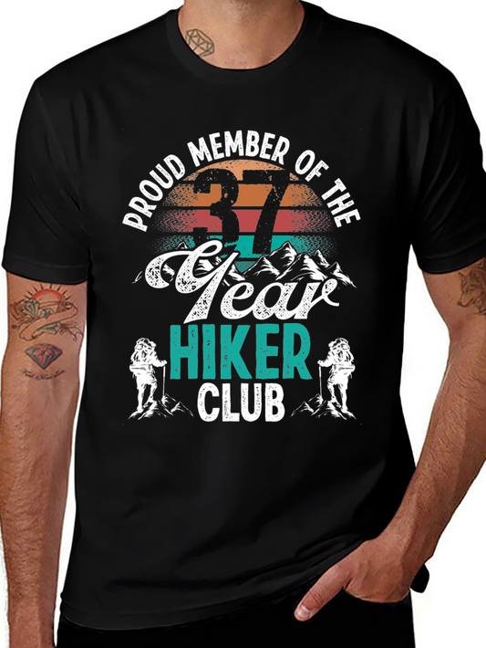 Proud Member 37 Year Hiker Club Black T-Shirt