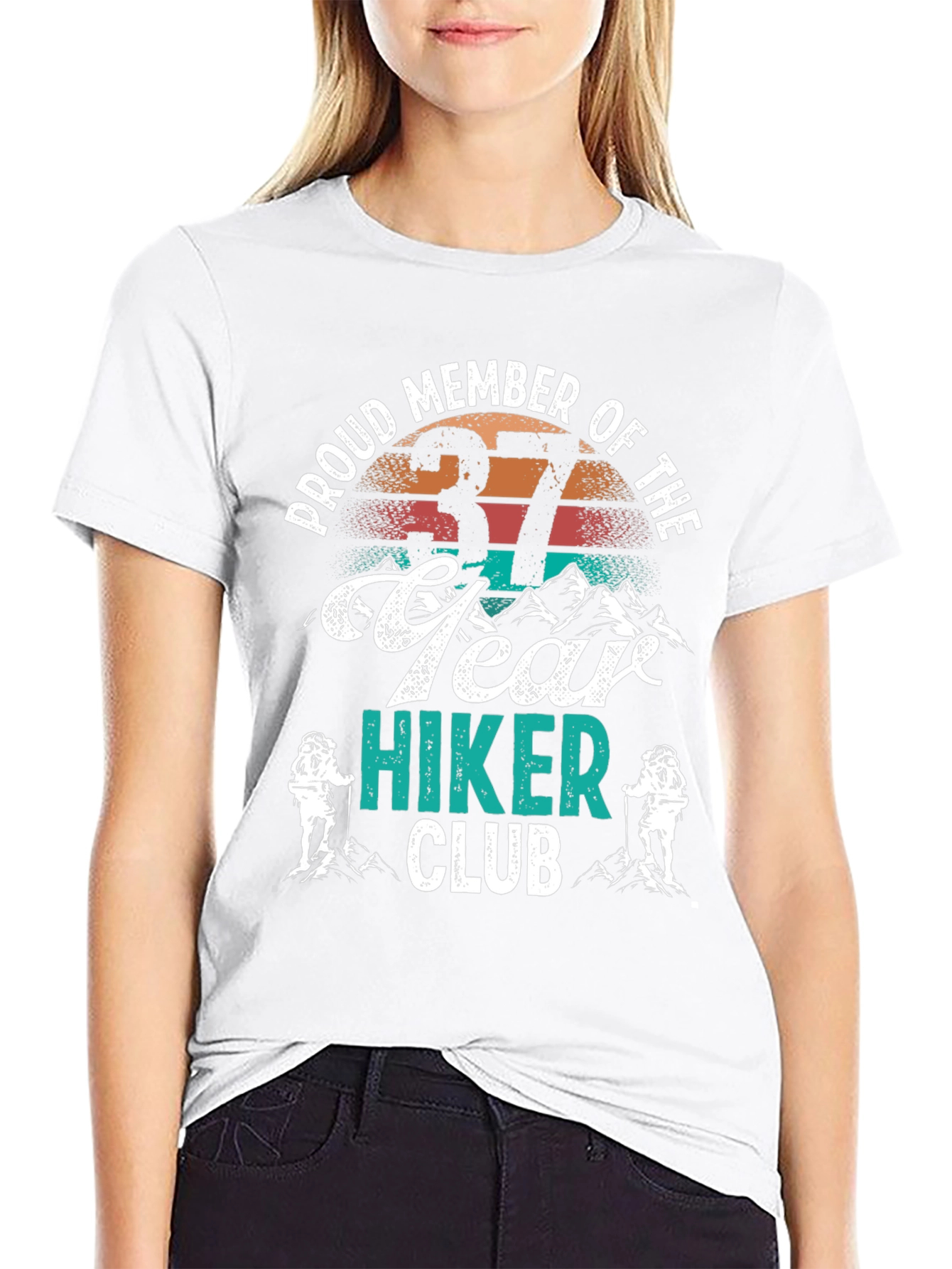 Proud Member 37 Year Hiker Club Black T-Shirt